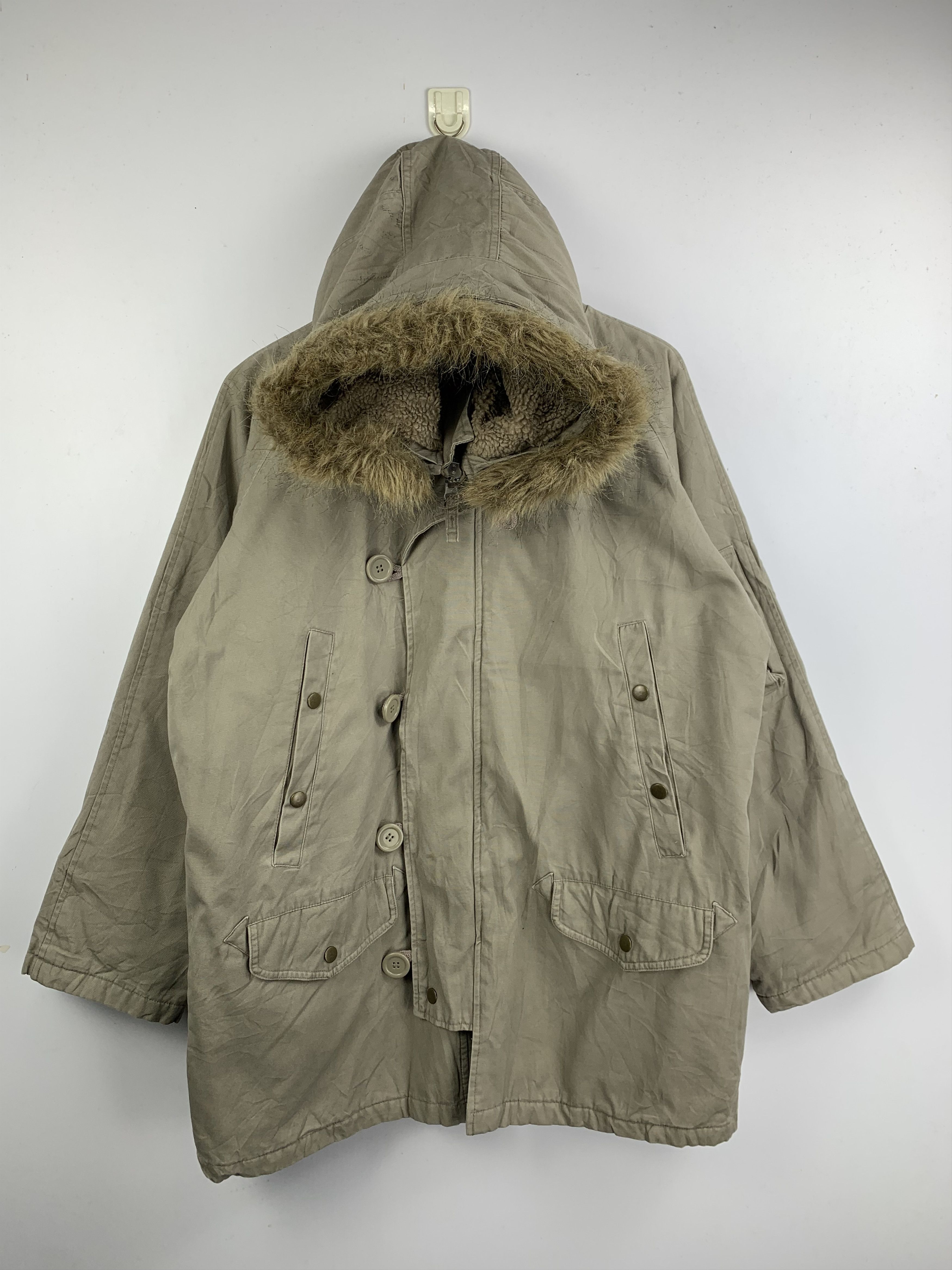 Japanese Brand Vintage VOYAGE Sherpa Hoodie Parka Jacket Size US M / EU 48-50 / 2 - 1 Thumbnail