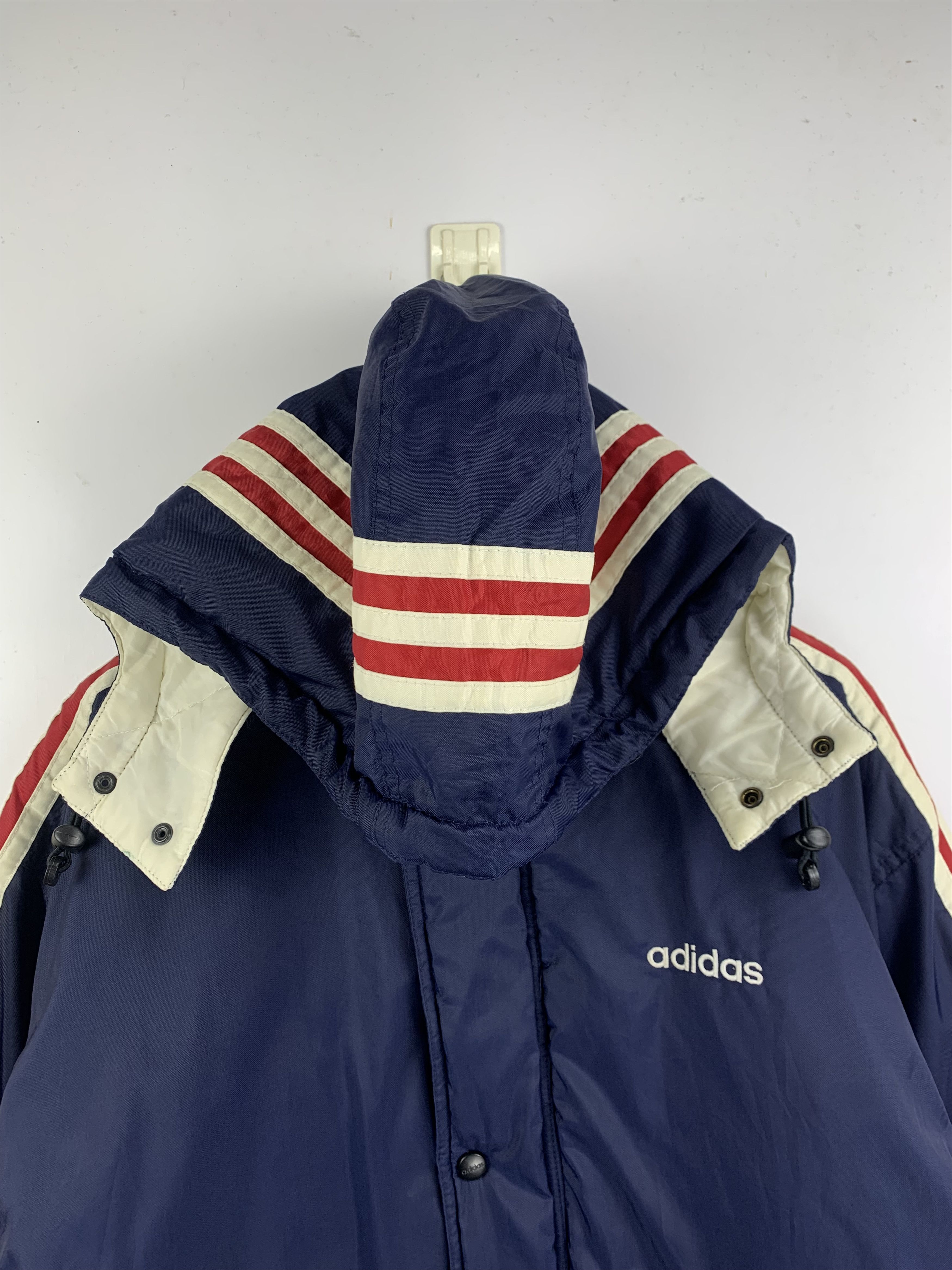 Adidas Vintage ADIDAS Hoodie Zip Up Long Jacket Size US XL / EU 56 / 4 - 3 Thumbnail