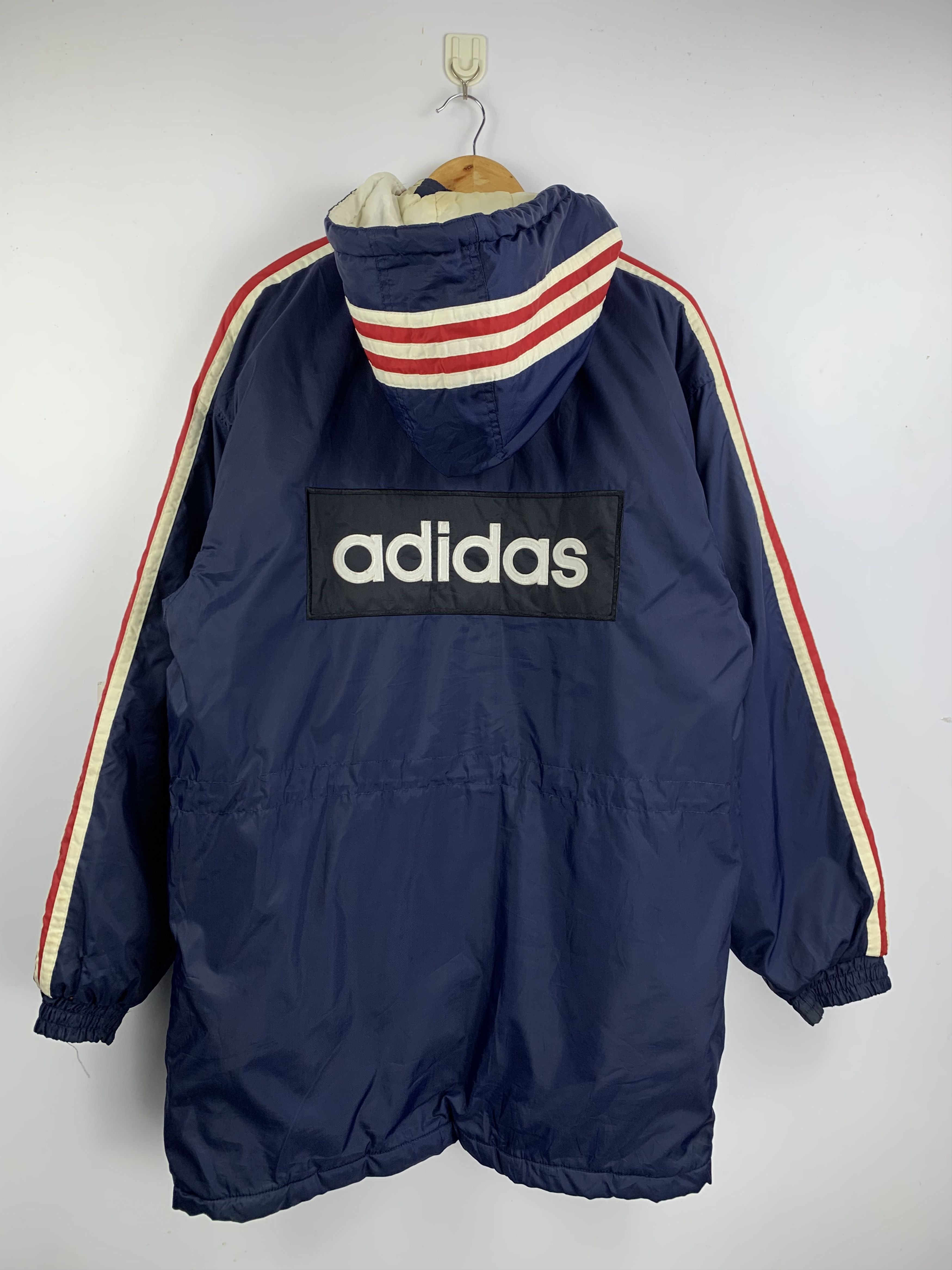 Adidas Vintage ADIDAS Hoodie Zip Up Long Jacket Size US XL / EU 56 / 4 - 4 Thumbnail
