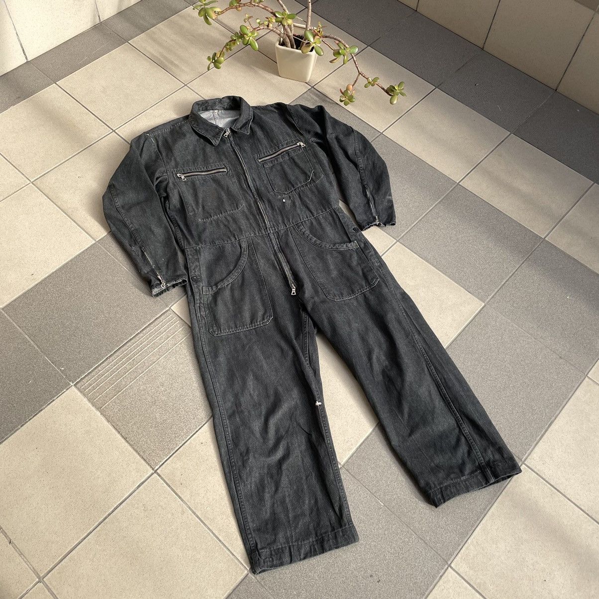 Japanese Brand Vintage 60s RIRI ZIPPERS Jeans Cropped Overalls Size US 32 / EU 48 - 2 Thumbnail