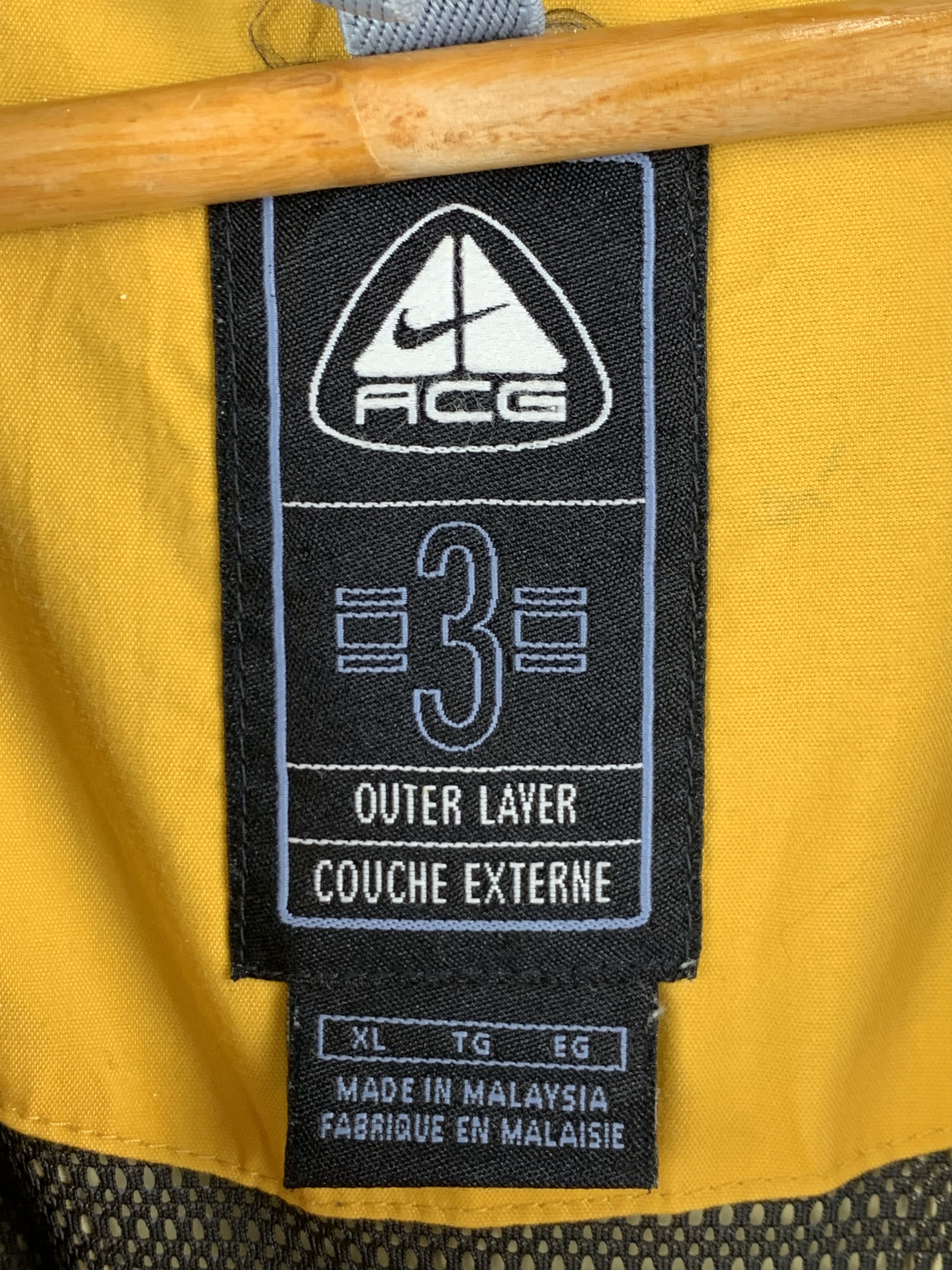 Nike ACG Vintage Nike ACG Yellow 3-Layer Shell Jacket Size US XL / EU 56 / 4 - 11 Thumbnail