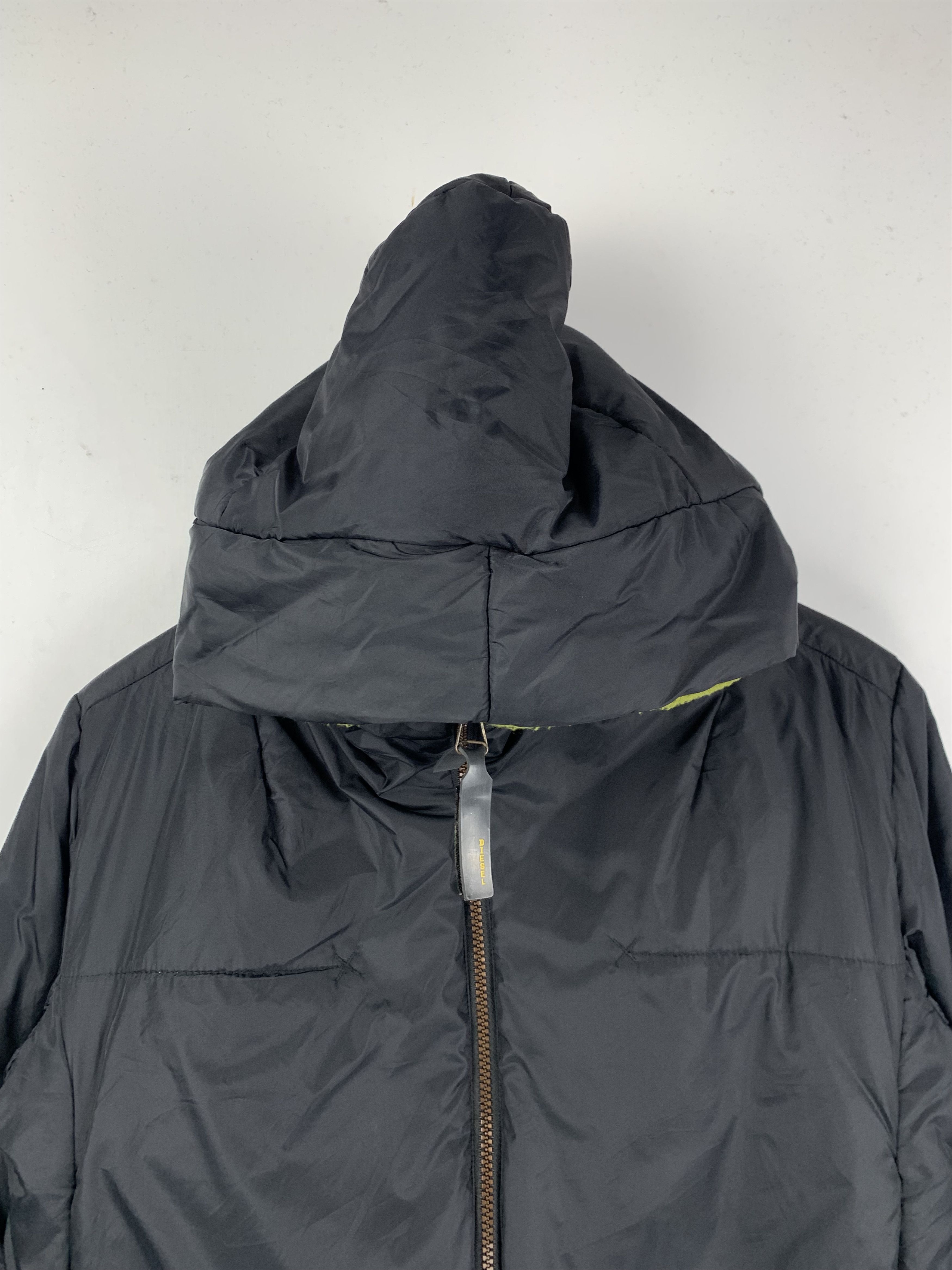 Diesel Vintage Diesel Y2K Black Hooded Puffer Bomber Jacket Size US M / EU 48-50 / 2 - 5 Thumbnail