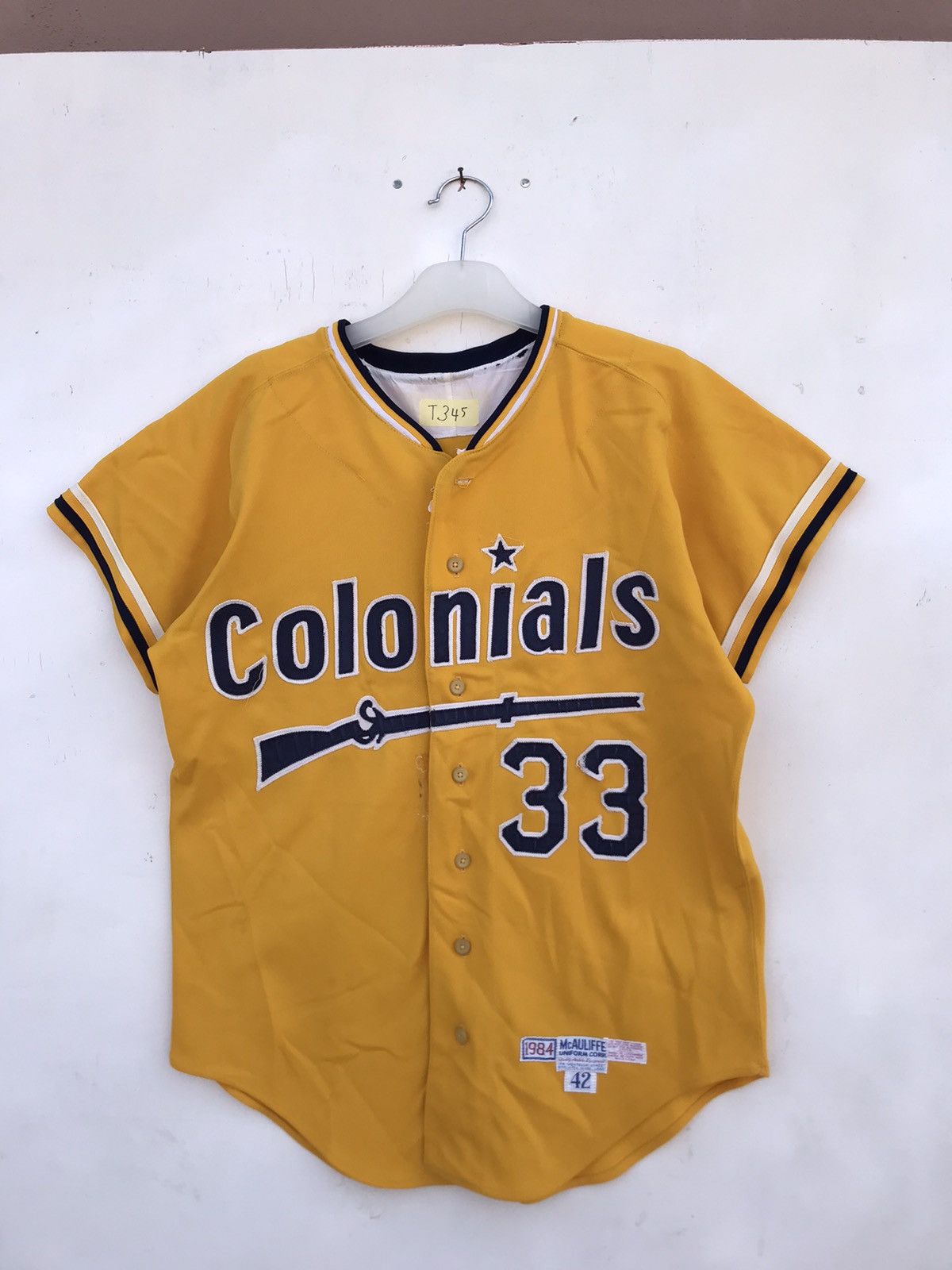 MLB Vintage 1984 Colonials Baseball Shirt Size US XL / EU 56 / 4 - 1 Thumbnail