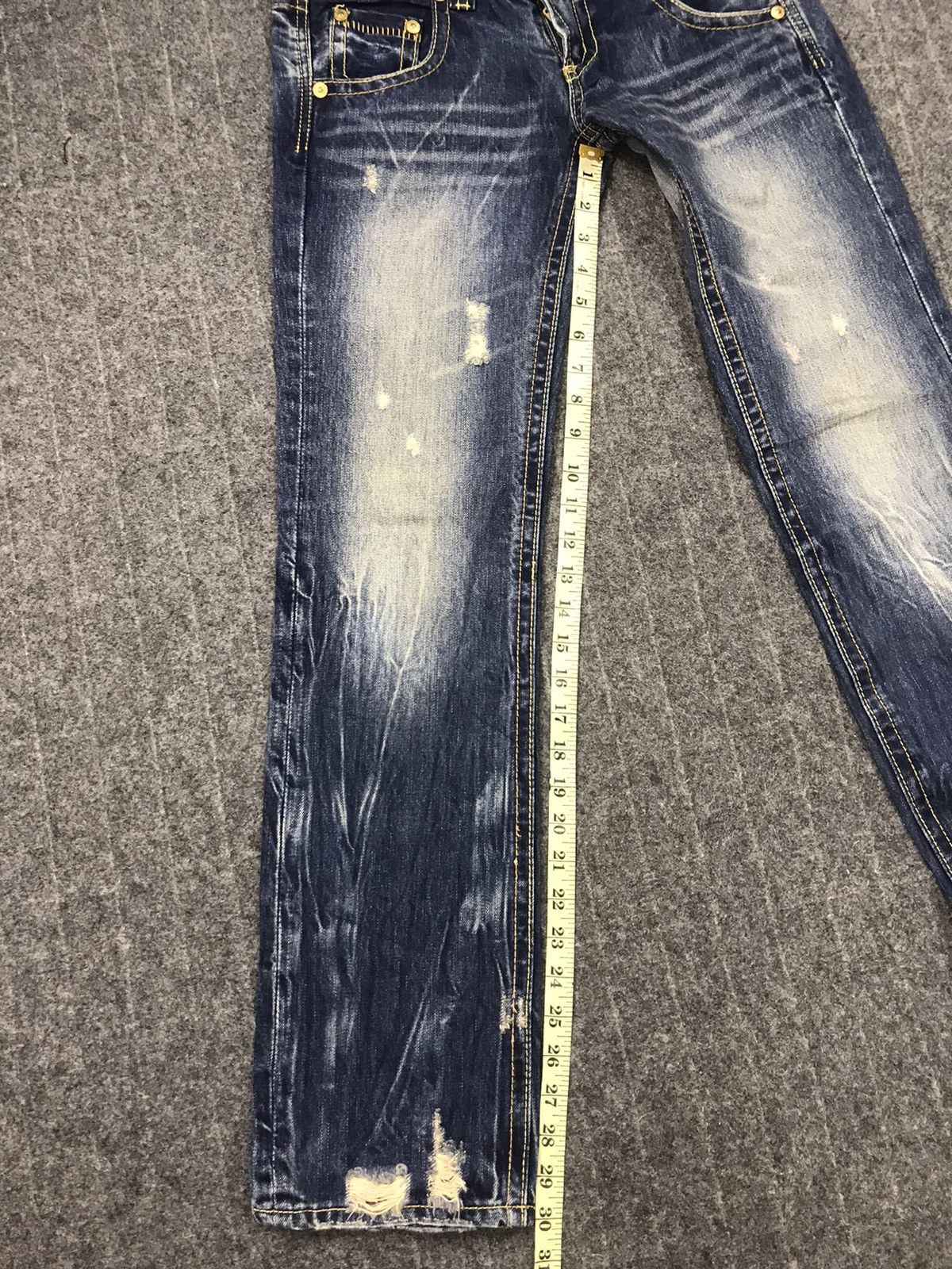 Japanese Brand × Vintage Sly Jeans Glamour Straight Cut Street Style Denim Pant Size 31" - 11 Thumbnail