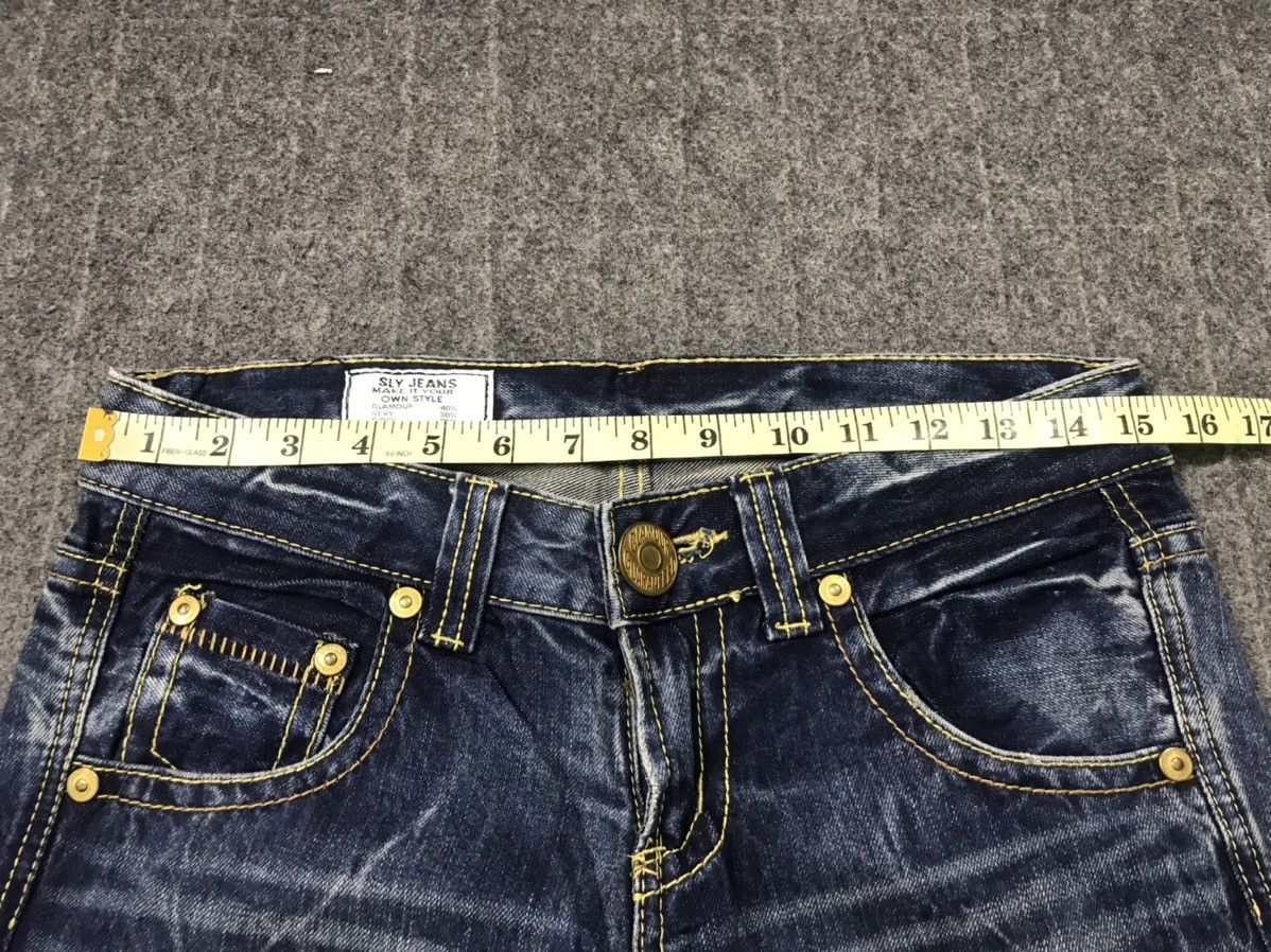 Japanese Brand × Vintage Sly Jeans Glamour Straight Cut Street Style Denim Pant Size 31" - 9 Thumbnail