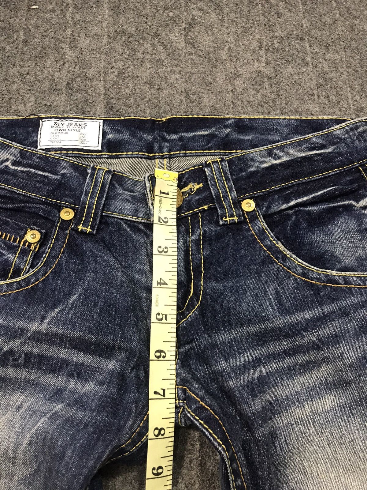 Japanese Brand × Vintage Sly Jeans Glamour Straight Cut Street Style Denim Pant Size 31" - 12 Thumbnail