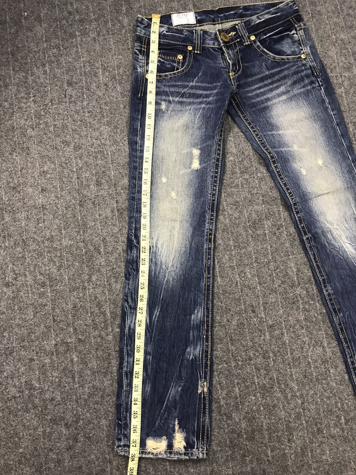 Japanese Brand × Vintage Sly Jeans Glamour Straight Cut Street Style Denim Pant Size 31" - 10 Thumbnail