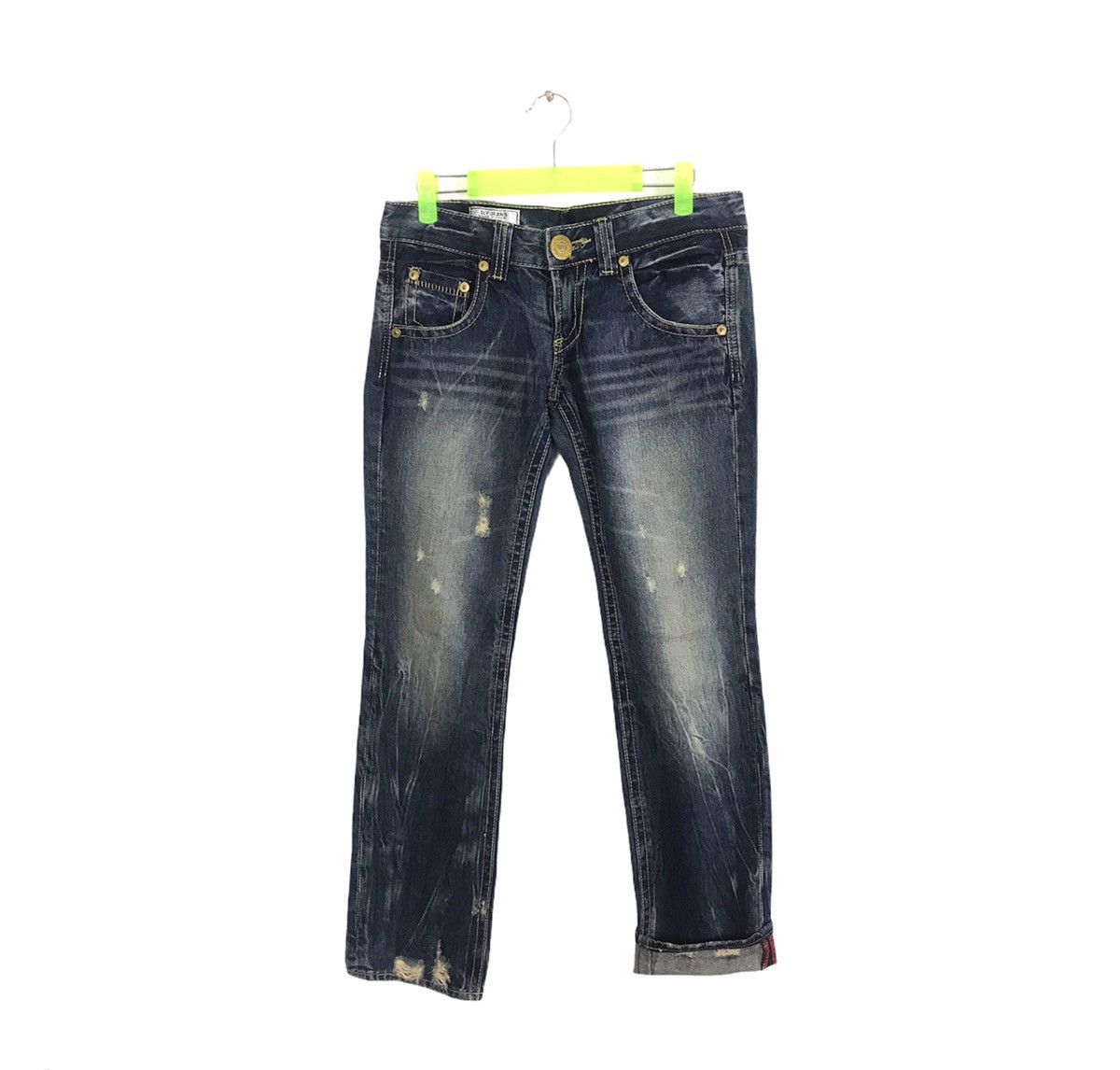 Japanese Brand × Vintage Sly Jeans Glamour Straight Cut Street Style Denim Pant Size 31" - 1 Thumbnail