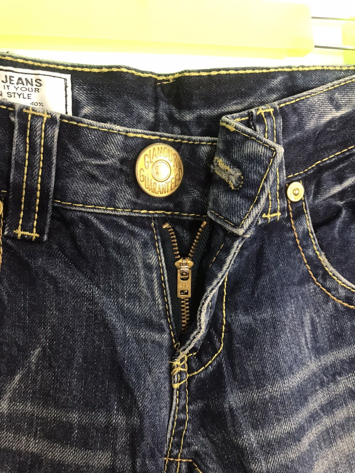 Japanese Brand × Vintage Sly Jeans Glamour Straight Cut Street Style Denim Pant Size 31" - 3 Thumbnail