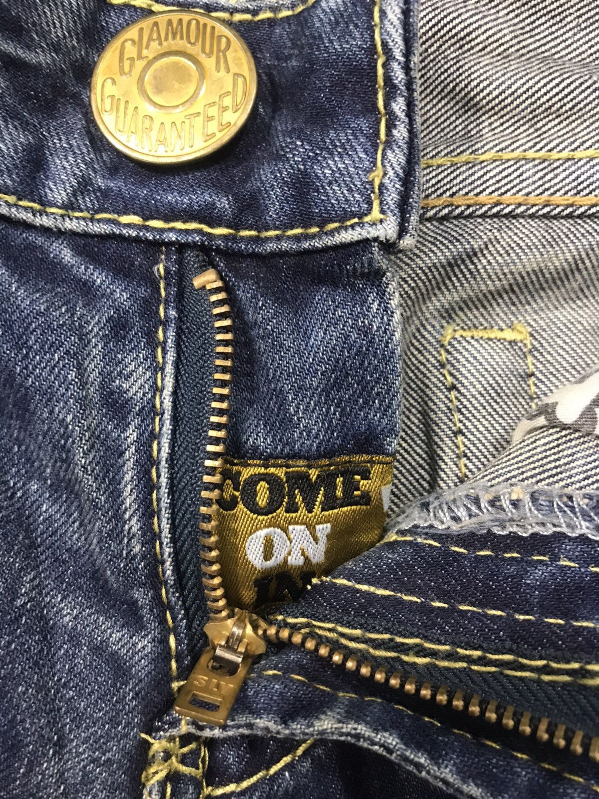 Japanese Brand × Vintage Sly Jeans Glamour Straight Cut Street Style Denim Pant Size 31" - 5 Thumbnail