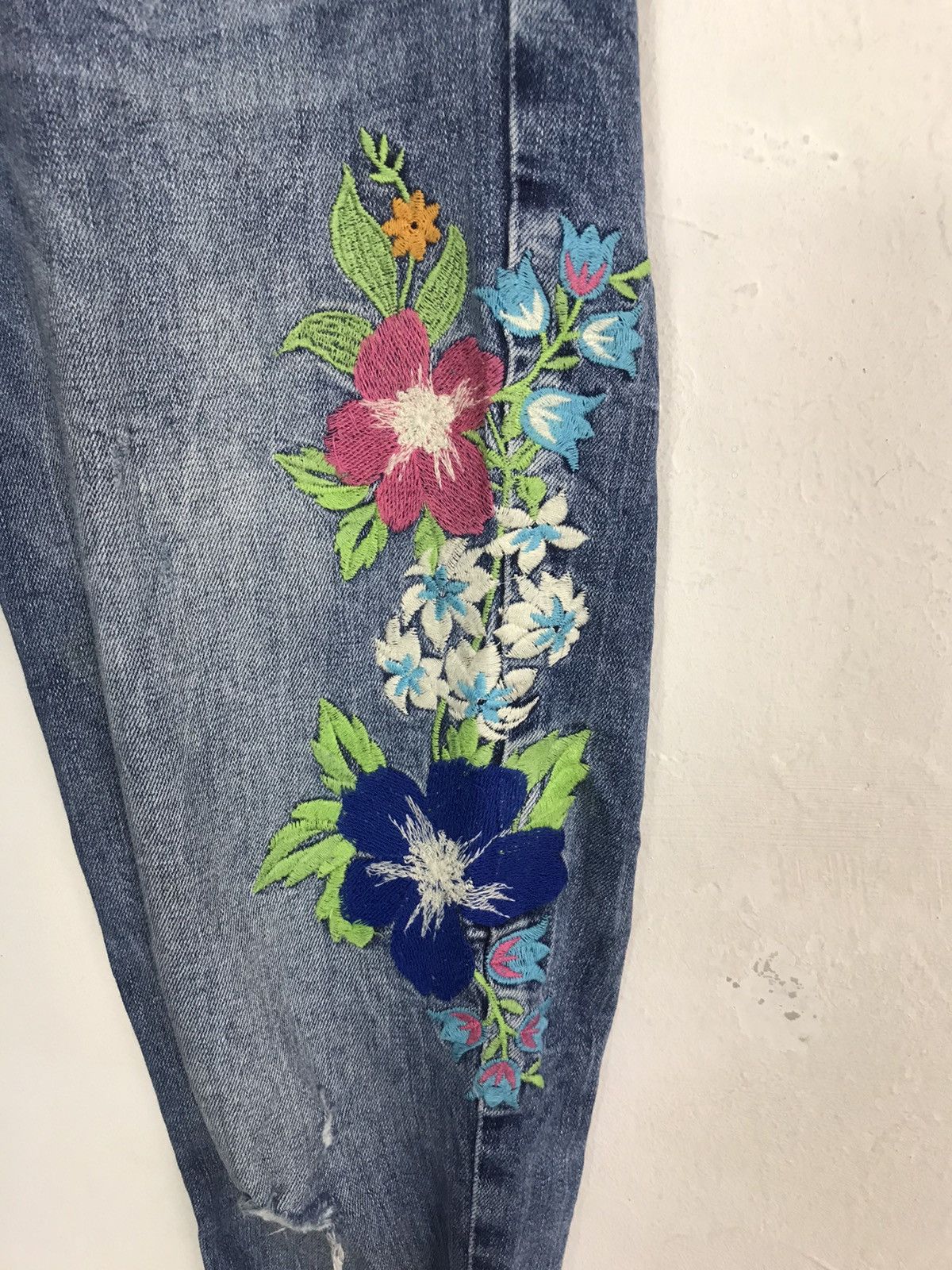 Vintage × Zara Zara Trafaluc Skinny Cut Style Embroidery Logo Denim Size 28" / US 6 / IT 42 - 6 Thumbnail
