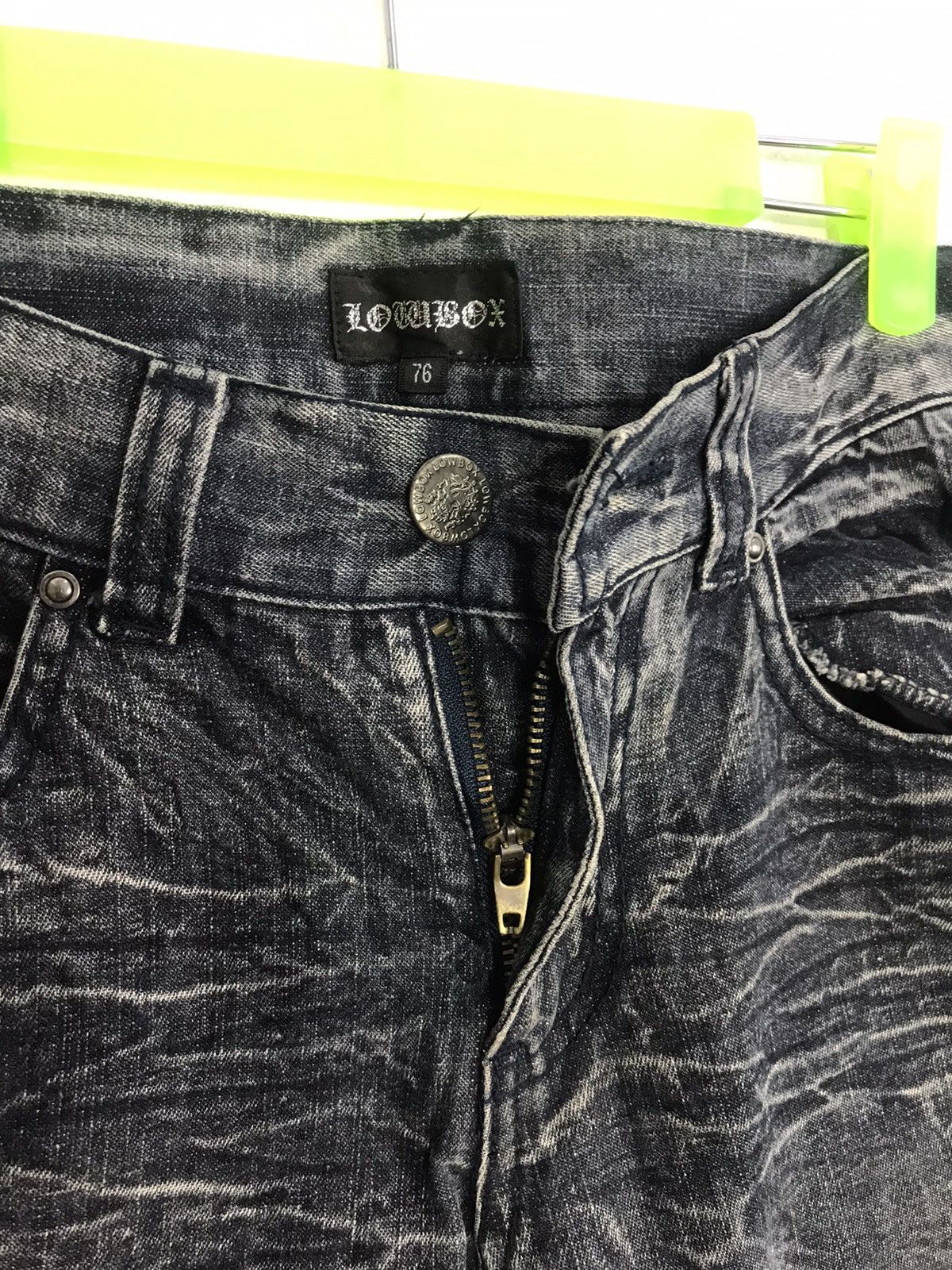 Japanese Brand × Vintage Lowbox Patchworks Art Embroidery Pants Distressed Denim Size 29" - 3 Thumbnail