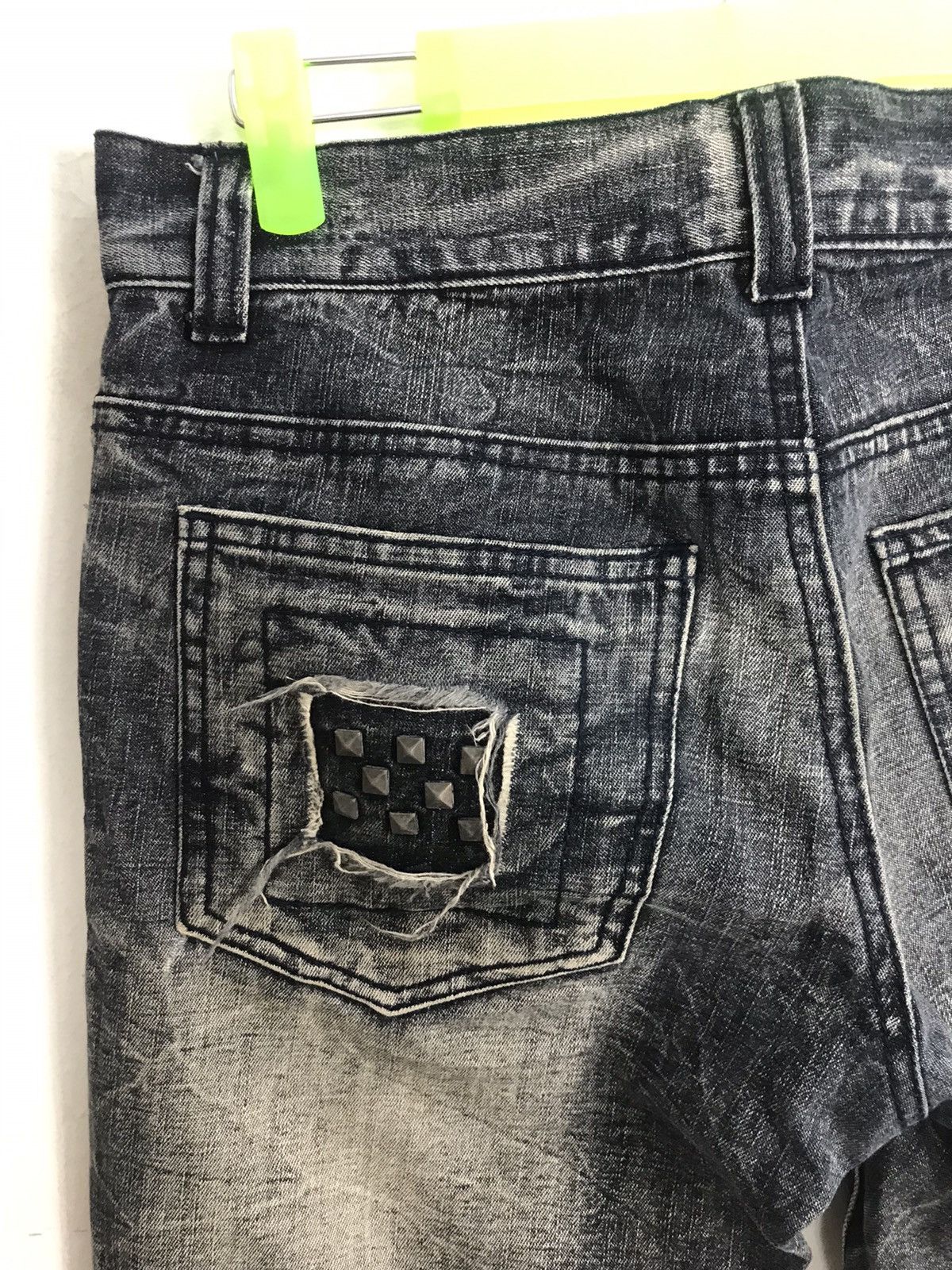 Japanese Brand × Vintage Lowbox Patchworks Art Embroidery Pants Distressed Denim Size 29" - 4 Thumbnail