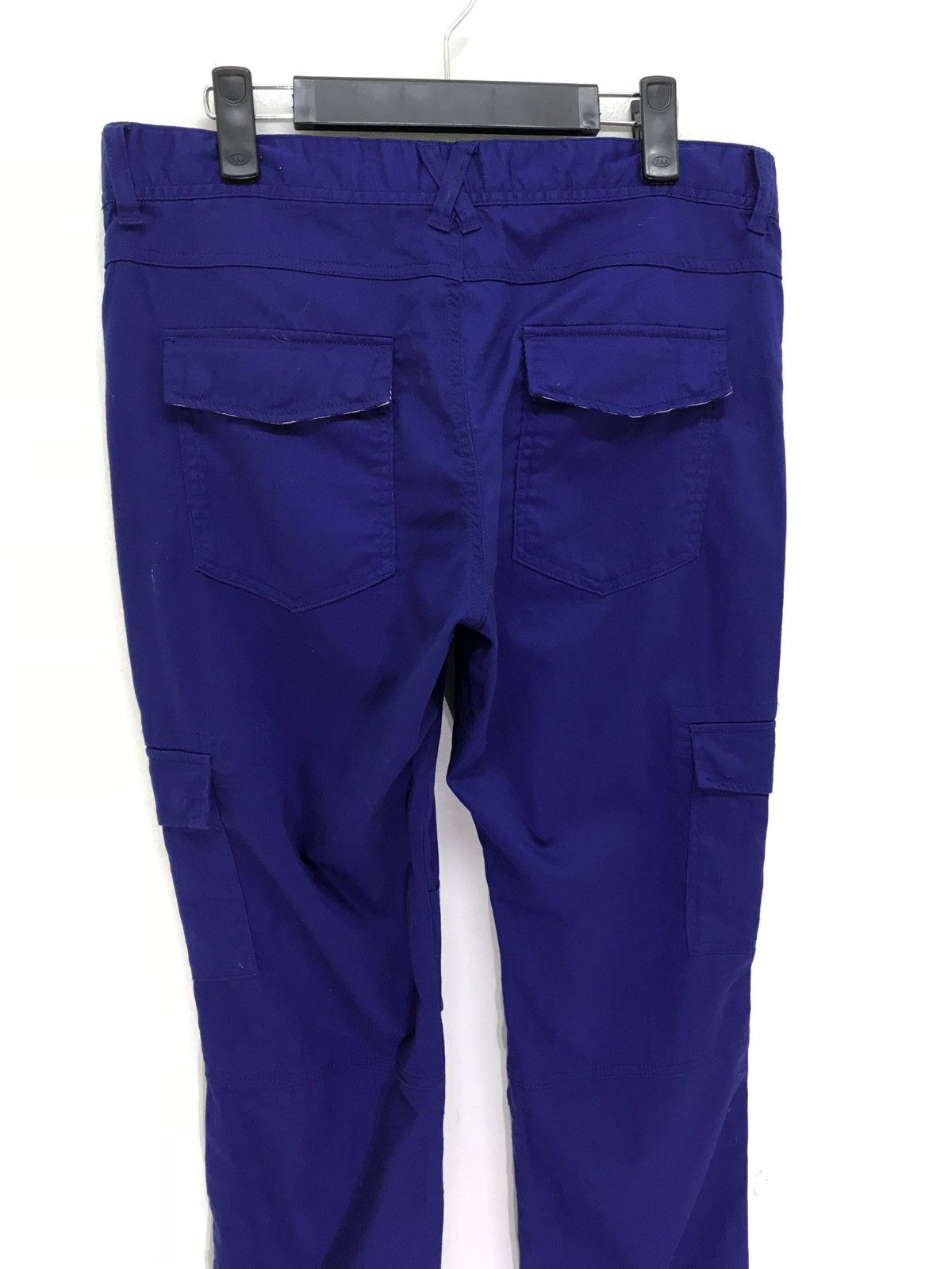 Japanese Brand Semantic Design Cargo Slim Bush Pant Blue Stretchable Size US 33 - 8 Thumbnail