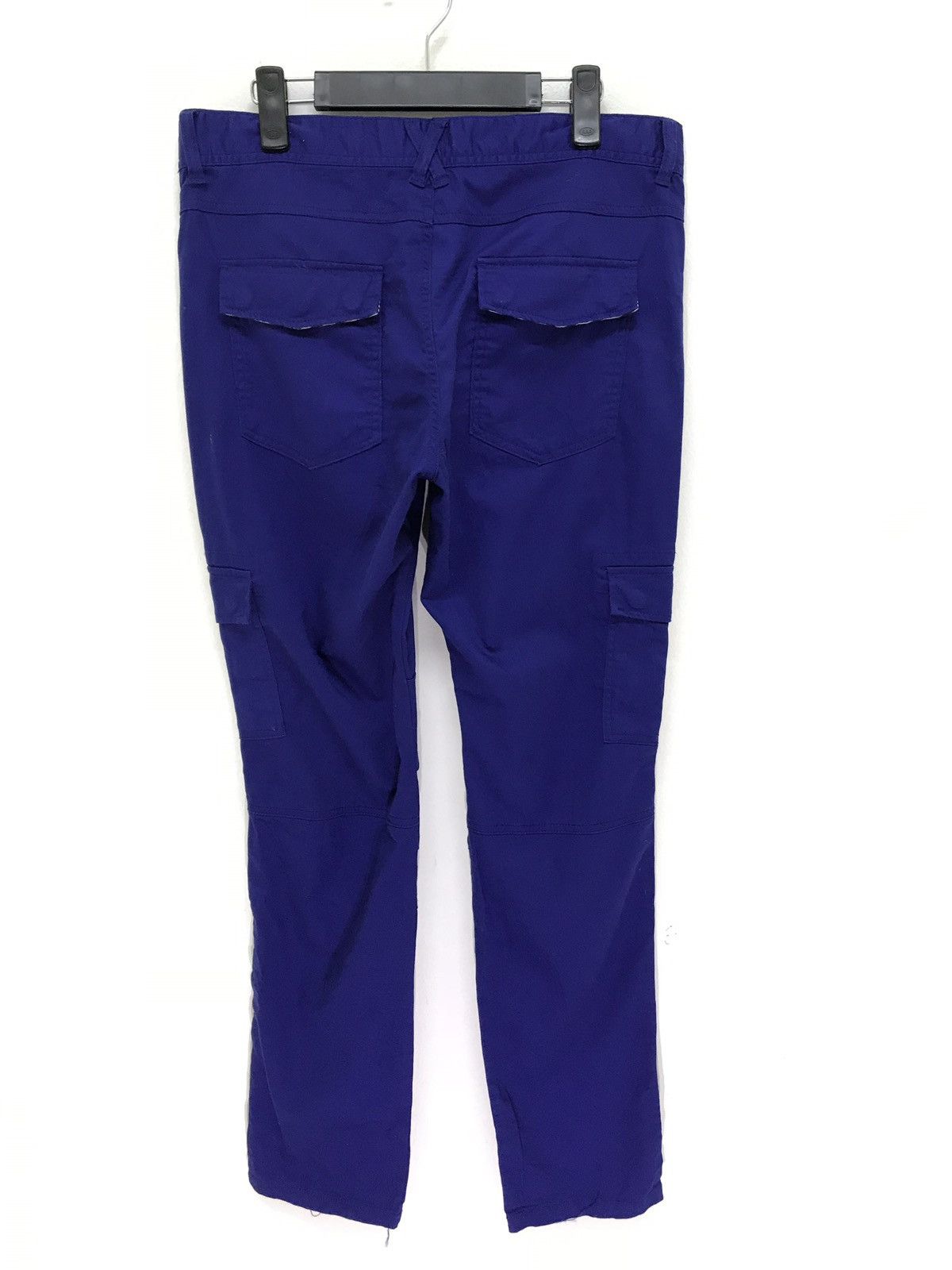 Japanese Brand Semantic Design Cargo Slim Bush Pant Blue Stretchable Size US 33 - 7 Thumbnail
