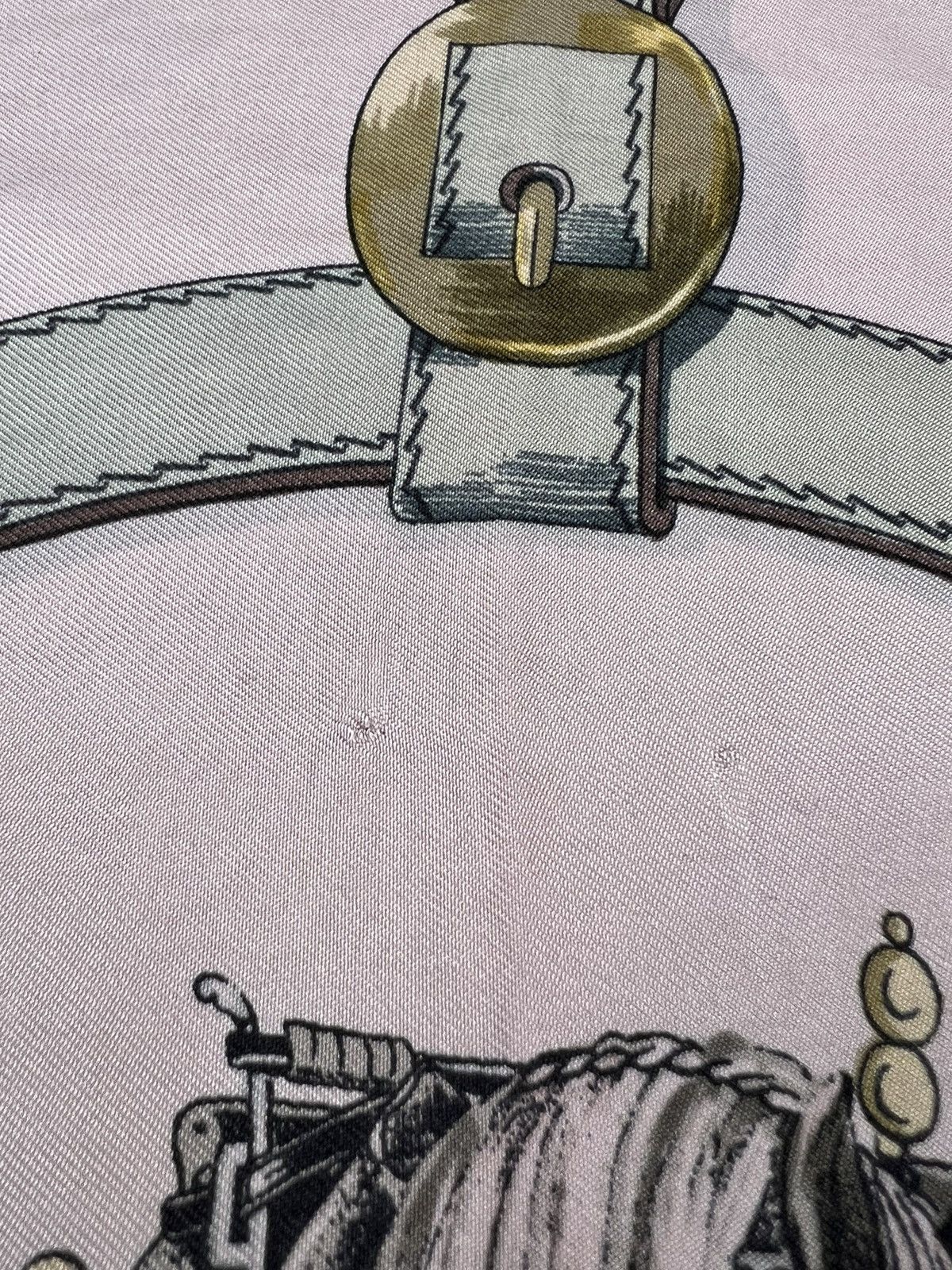 Hermes Vintage Silk Scarf Cuiveeries By F. de La Perriere