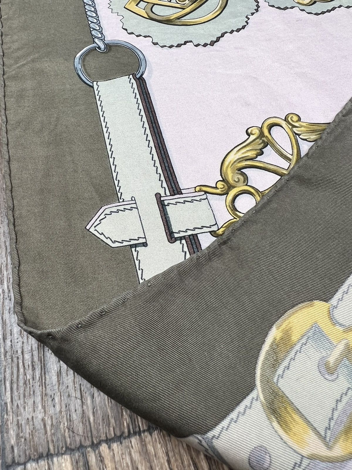 Hermes Vintage Silk Scarf Cuiveeries By F. de La Perriere