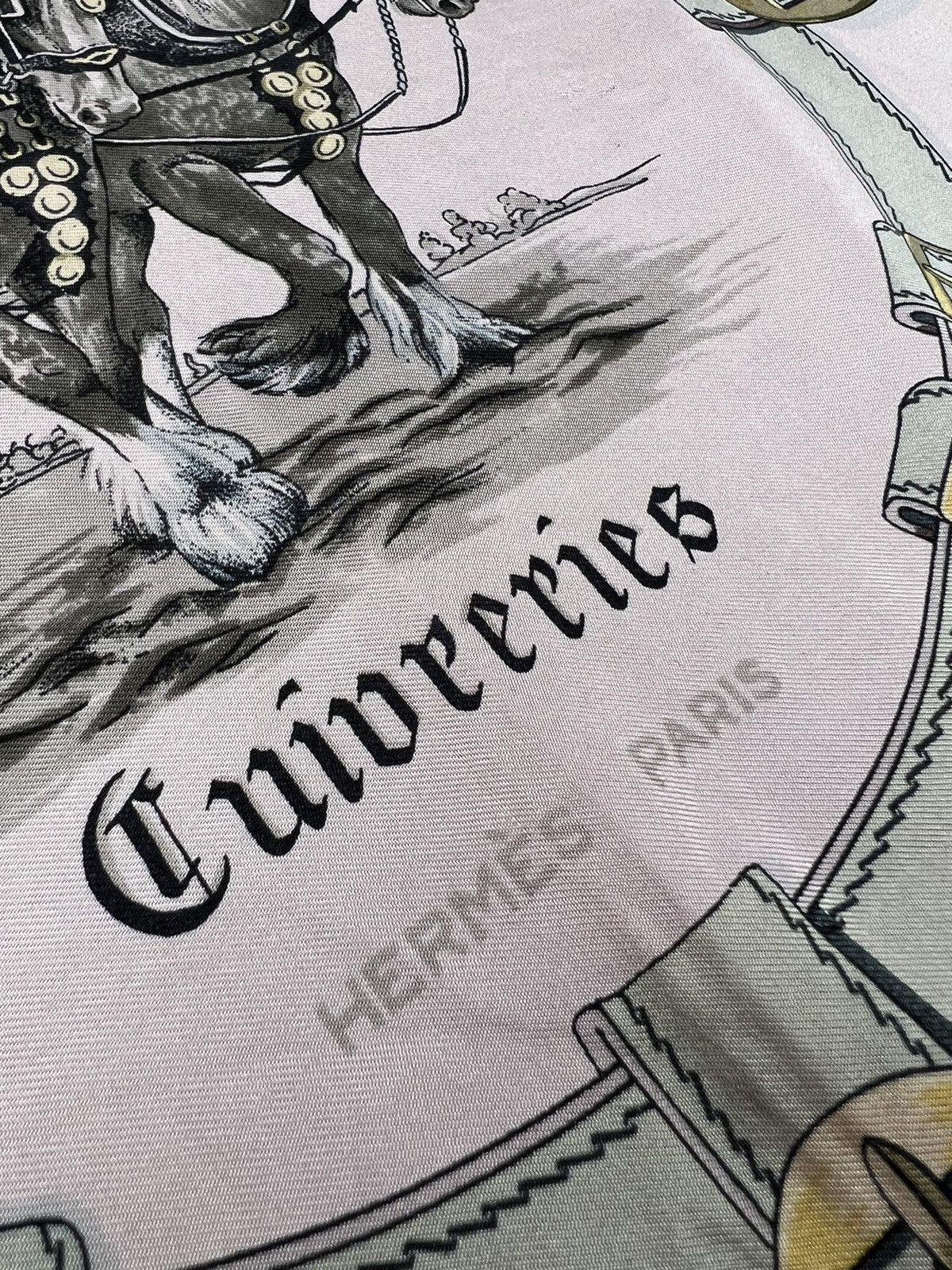 Hermes Vintage Silk Scarf Cuiveeries By F. de La Perriere