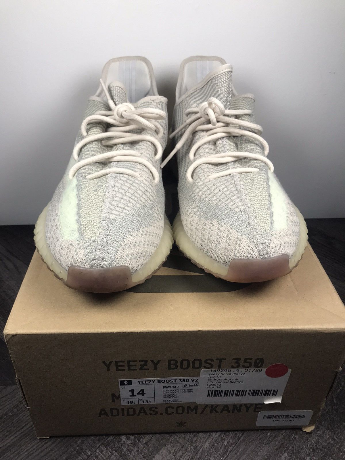 Adidas × Kanye West Adidas Yeezy Boost 350 V2 Citrin Non Reflective Size US 14 / EU 47 - 2 Thumbnail