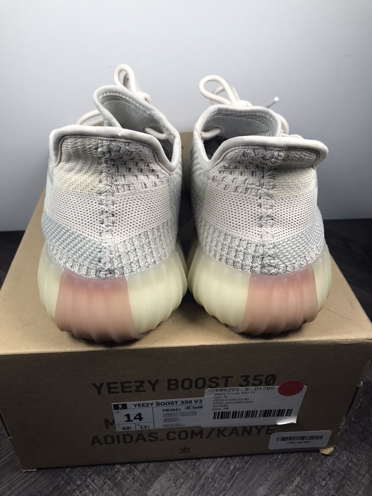 Adidas × Kanye West Adidas Yeezy Boost 350 V2 Citrin Non Reflective Size US 14 / EU 47 - 3 Thumbnail