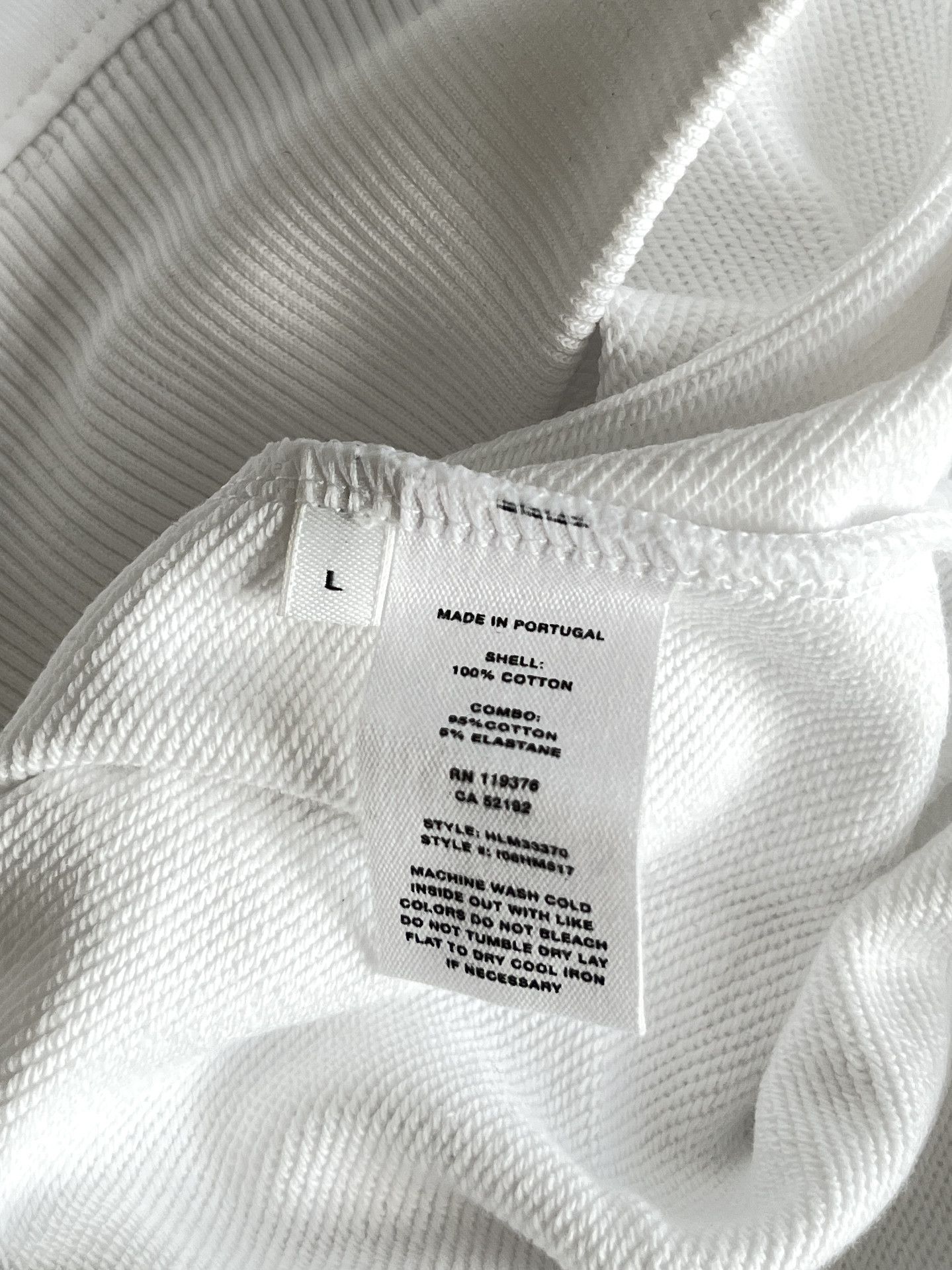 Helmut Lang ⚡️QUICK SALE⚡️ Helmut Lang White Logo Crewneck Sweater Size US L / EU 52-54 / 3 - 4 Thumbnail
