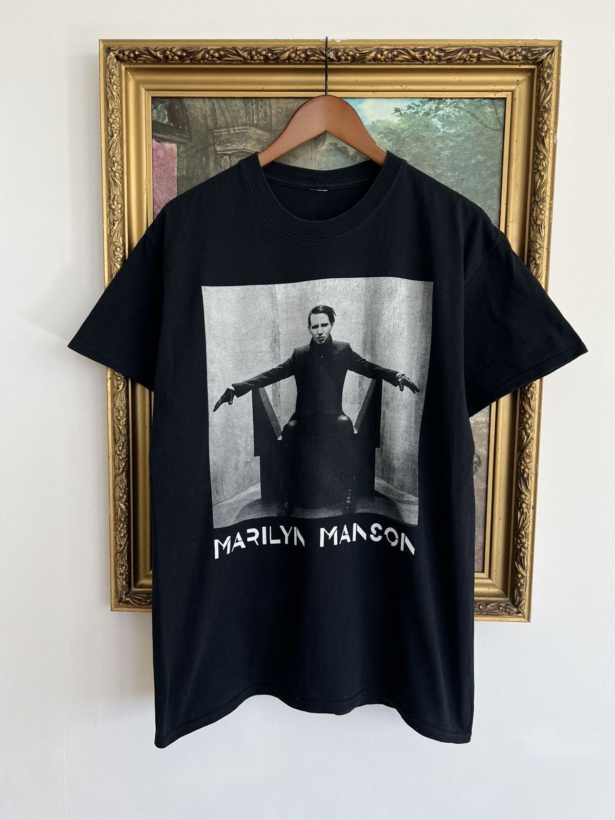 Band Tees Vintage 2015 Marilyn Manson Black Tee Size US L / EU 52-54 / 3 - 1 Thumbnail