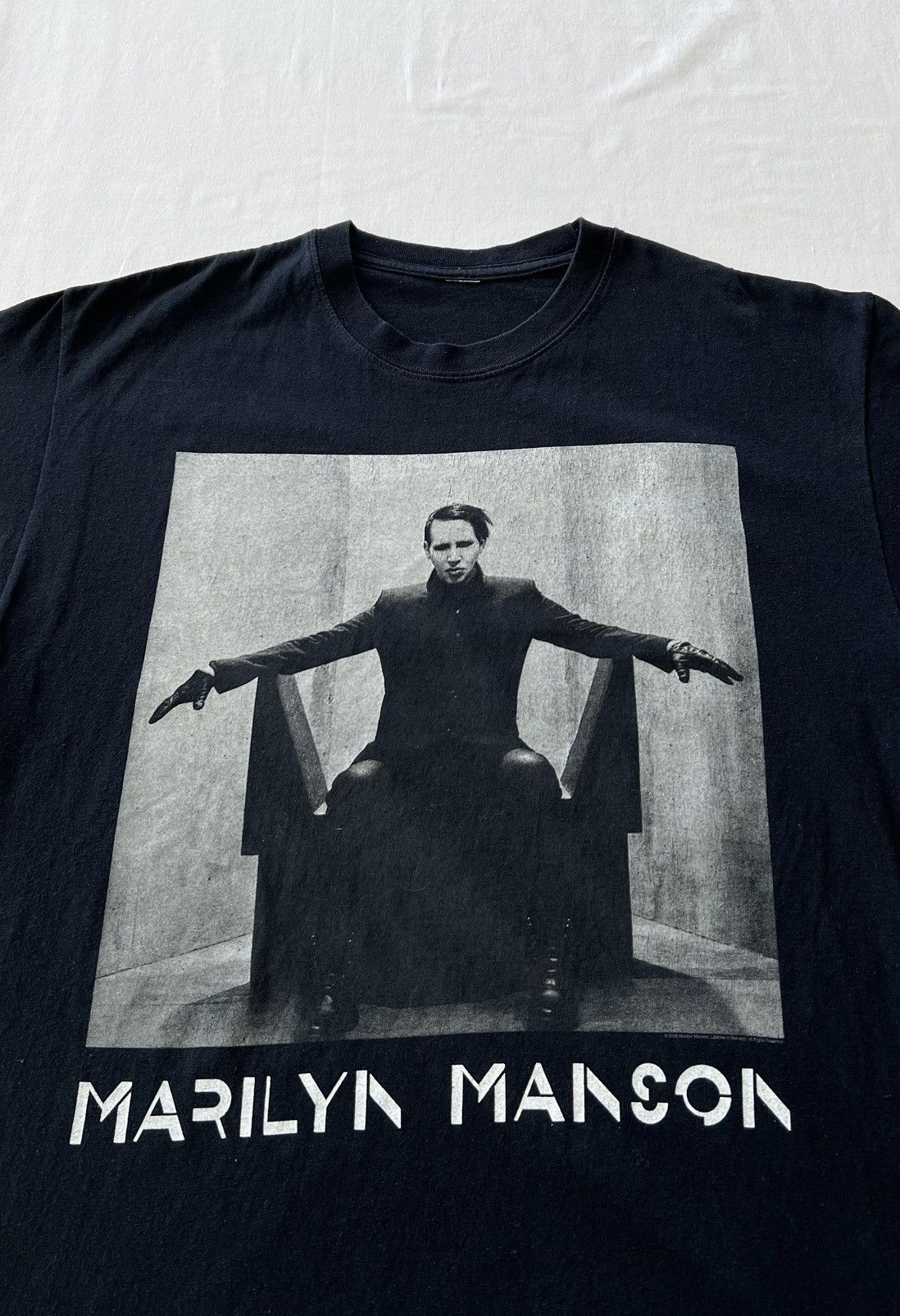 Band Tees Vintage 2015 Marilyn Manson Black Tee Size US L / EU 52-54 / 3 - 3 Thumbnail