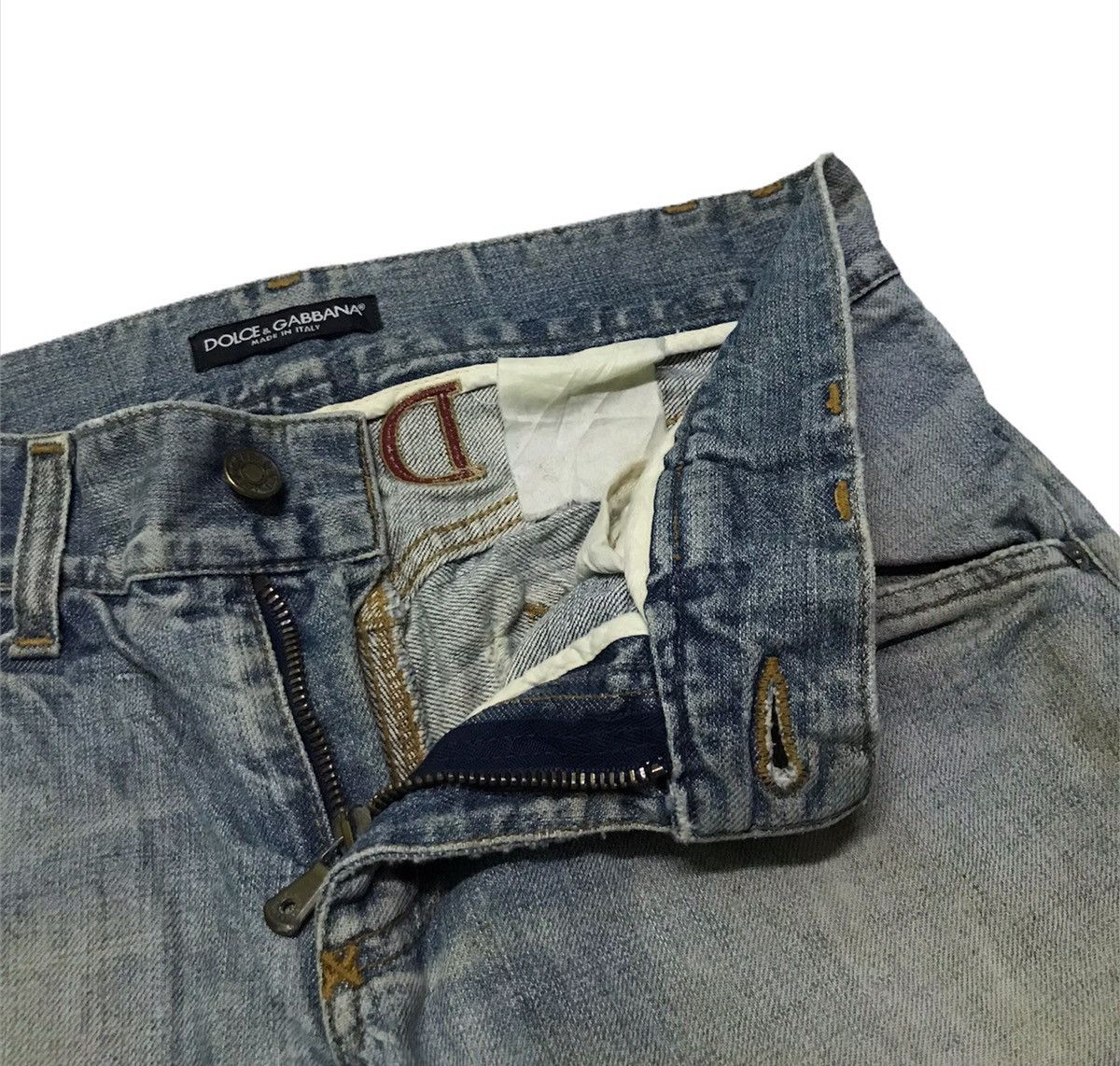 Dolce & Gabbana × Vintage Dolce & gabbana distressed jeans Size 33" - 6 Thumbnail