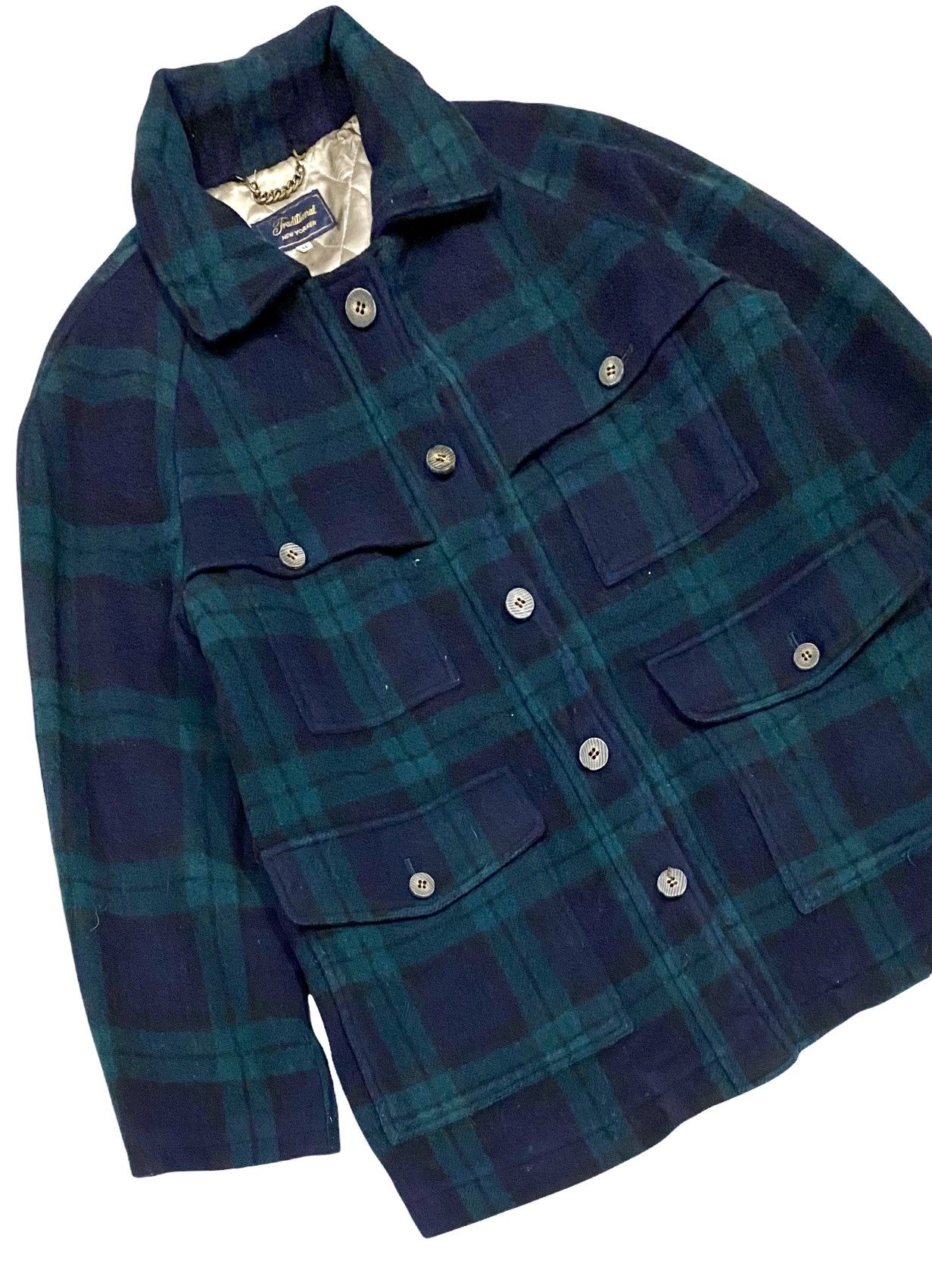 Designer VTG TRADITIONAL NEW YORKER MEN TEKWOOL FLANNEL JACKET PLAID Size US M / EU 48-50 / 2 - 7 Thumbnail