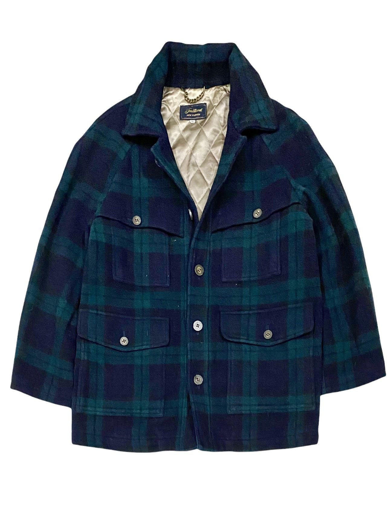 Designer VTG TRADITIONAL NEW YORKER MEN TEKWOOL FLANNEL JACKET PLAID Size US M / EU 48-50 / 2 - 5 Thumbnail