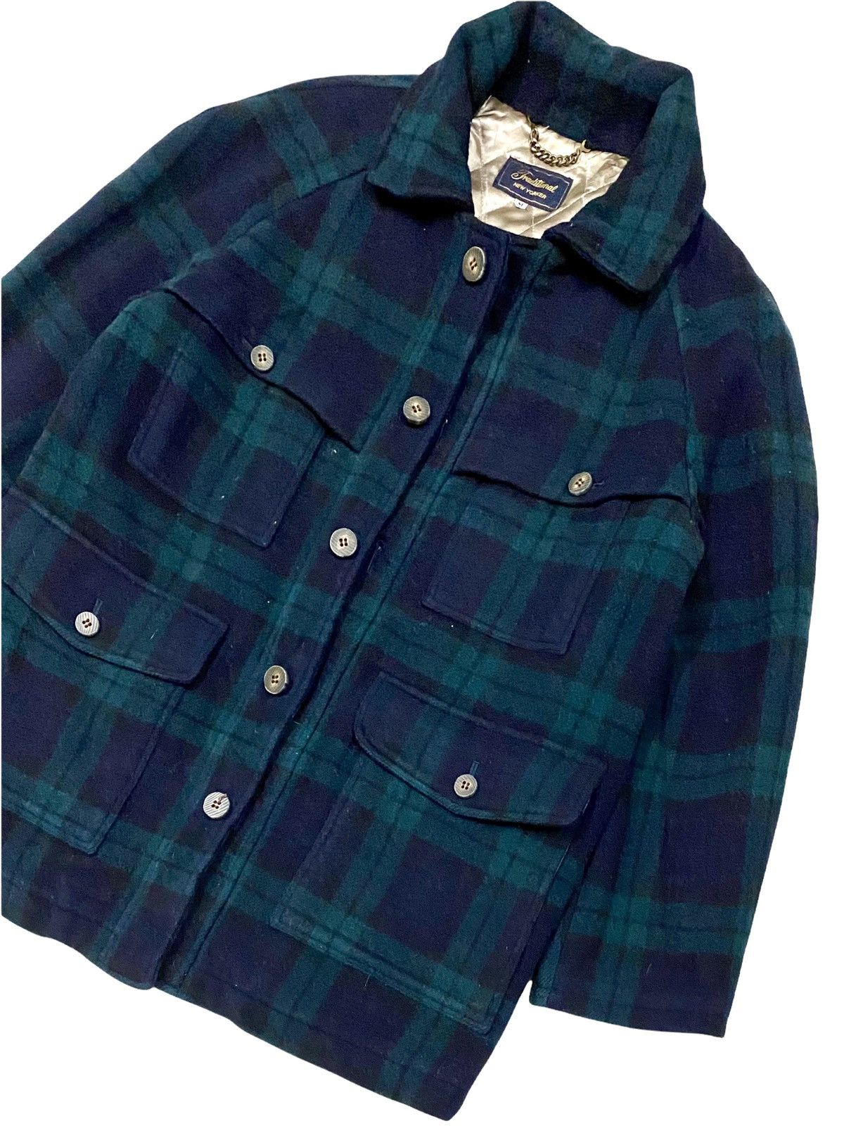 Designer VTG TRADITIONAL NEW YORKER MEN TEKWOOL FLANNEL JACKET PLAID Size US M / EU 48-50 / 2 - 6 Thumbnail