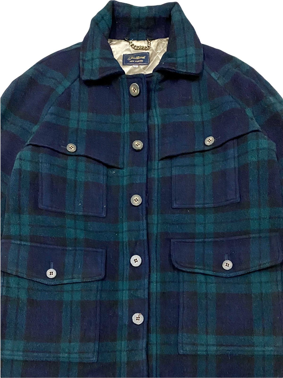 Designer VTG TRADITIONAL NEW YORKER MEN TEKWOOL FLANNEL JACKET PLAID Size US M / EU 48-50 / 2 - 3 Thumbnail