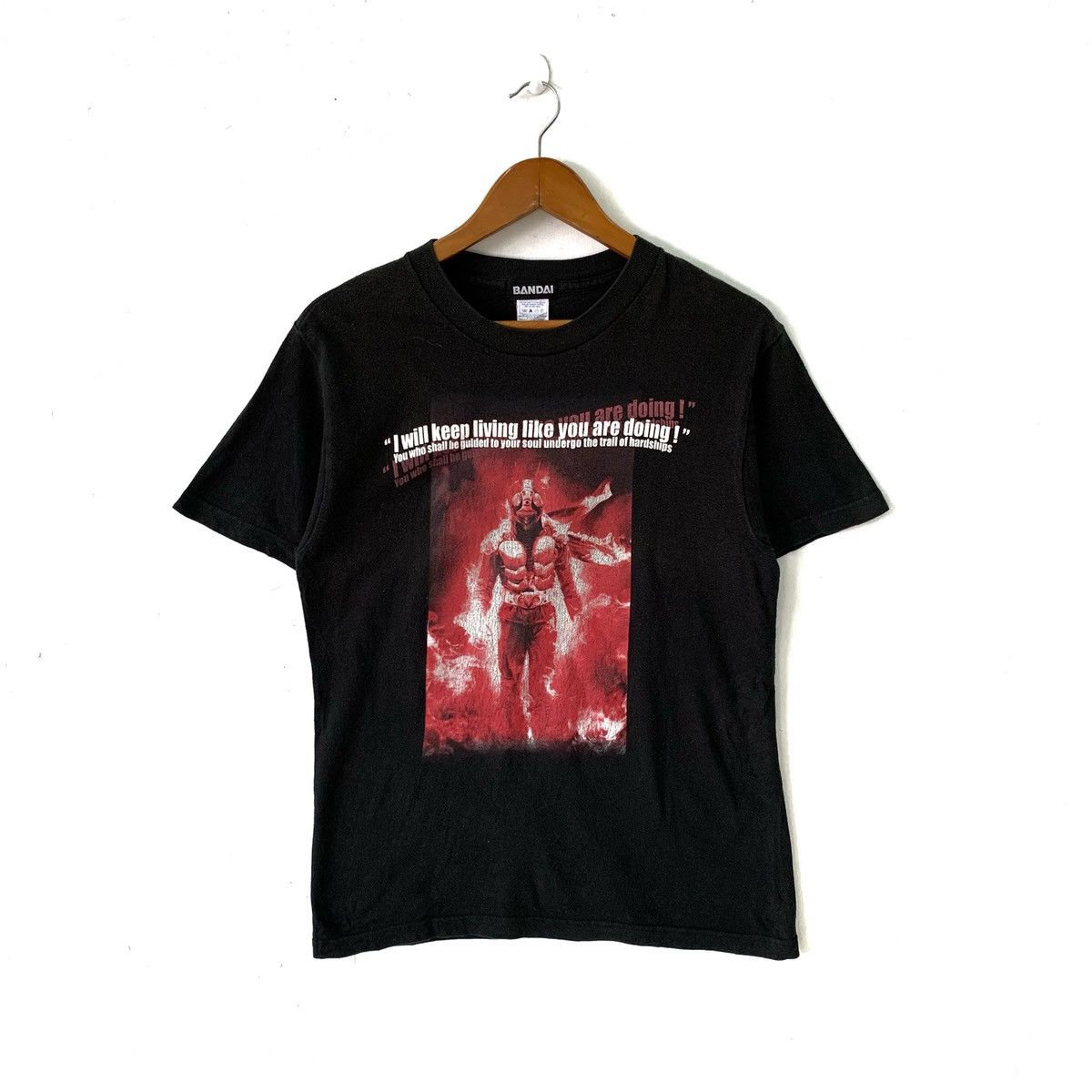 image of Anima x Vintage Kamen Raider Masked Rider Bandai Tshirt in Black, Men's (Size Medium)