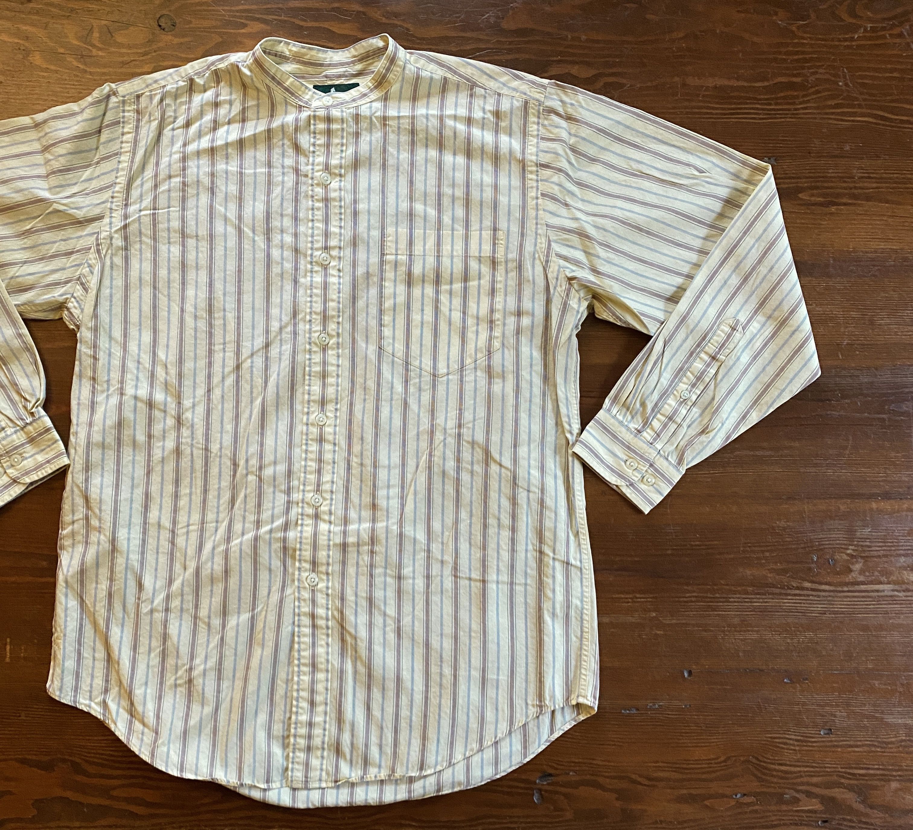 Hunt Club Vintage 90's Hunt Club Standing Collar Long Sleeve Button Up Size US M / EU 48-50 / 2 - 1 Thumbnail
