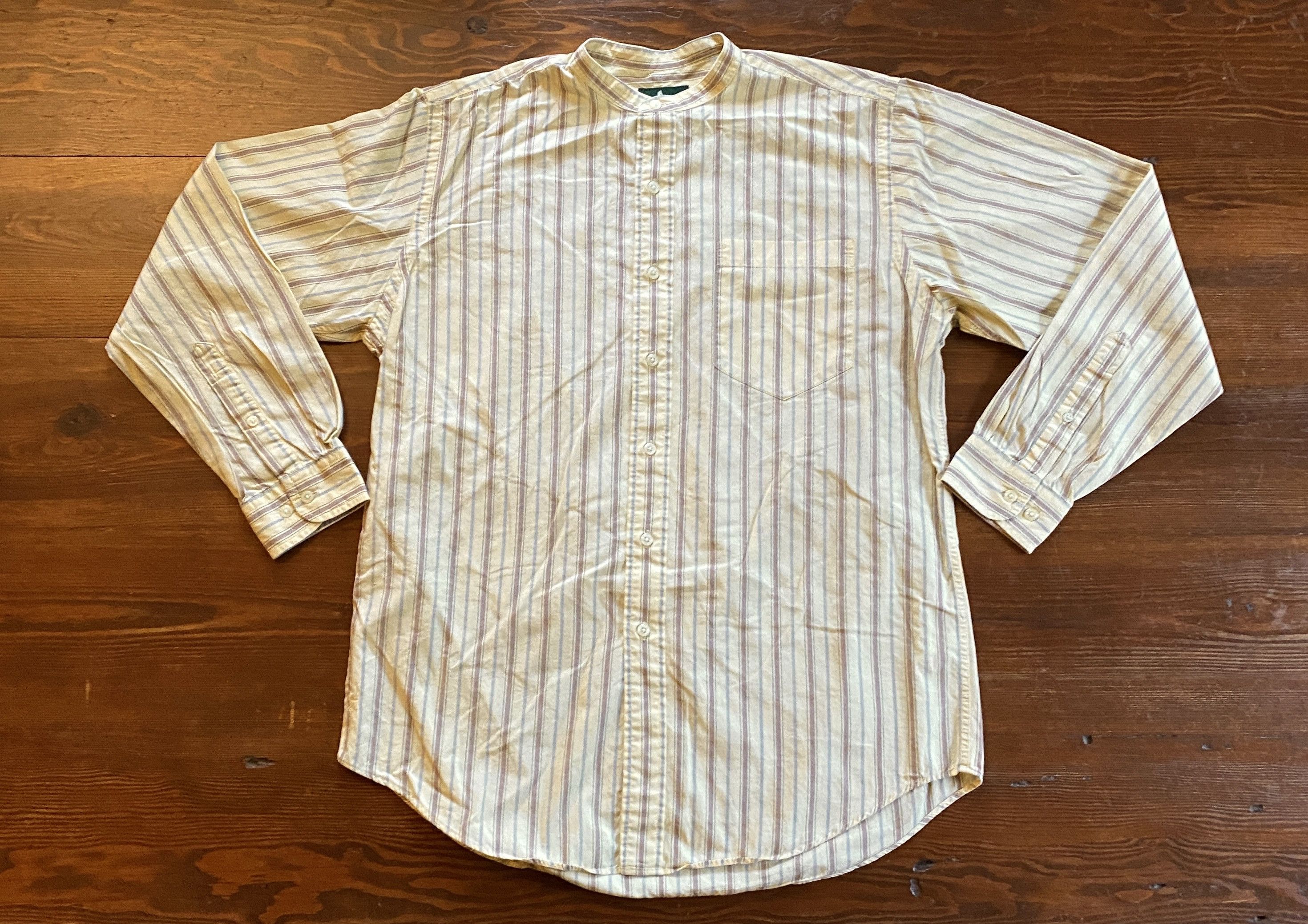 Hunt Club Vintage 90's Hunt Club Standing Collar Long Sleeve Button Up Size US M / EU 48-50 / 2 - 2 Thumbnail