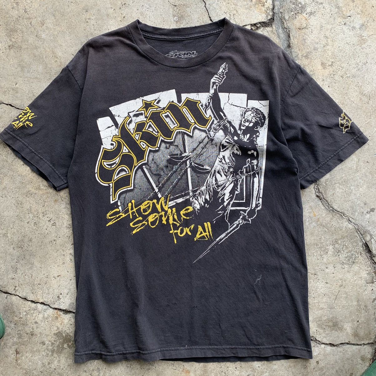 Vintage Skin show some for all black distress tshirt tee Size US L / EU 52-54 / 3 - 10 Thumbnail