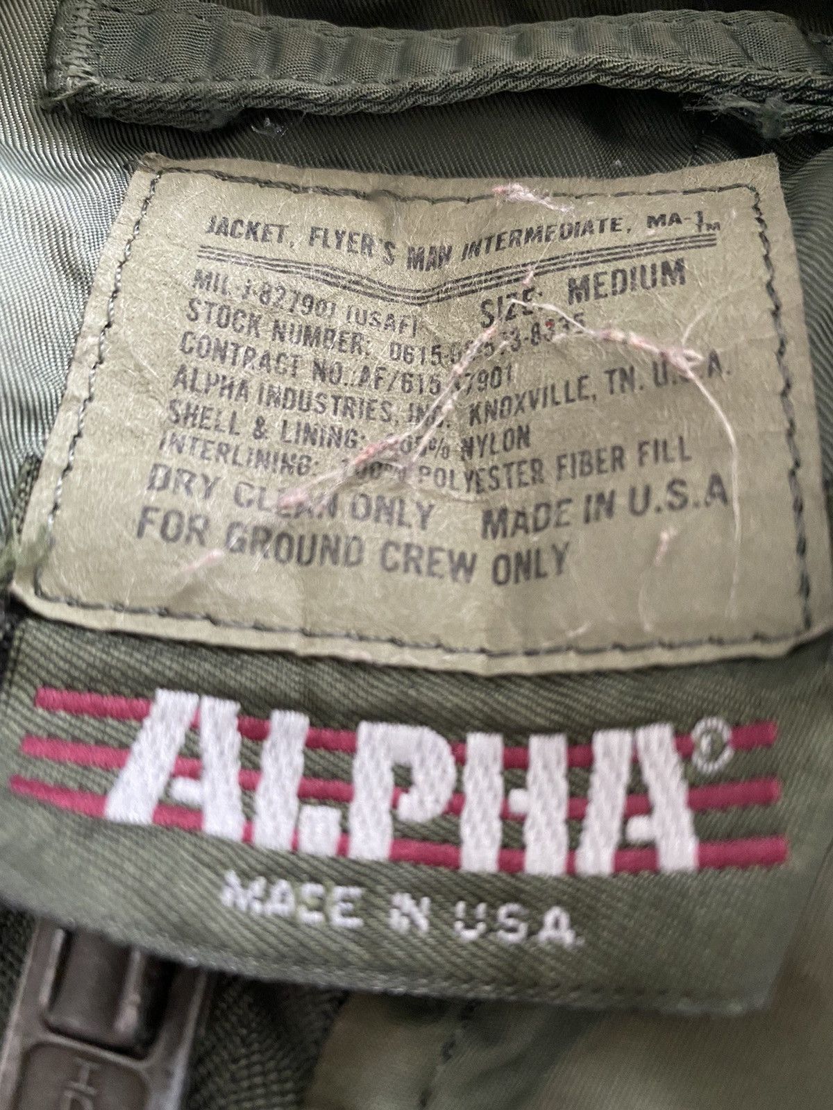 Alpha Industries ALPHA made in USA IDEAL Zipper Bomber Jacket Size US L / EU 52-54 / 3 - 6 Thumbnail