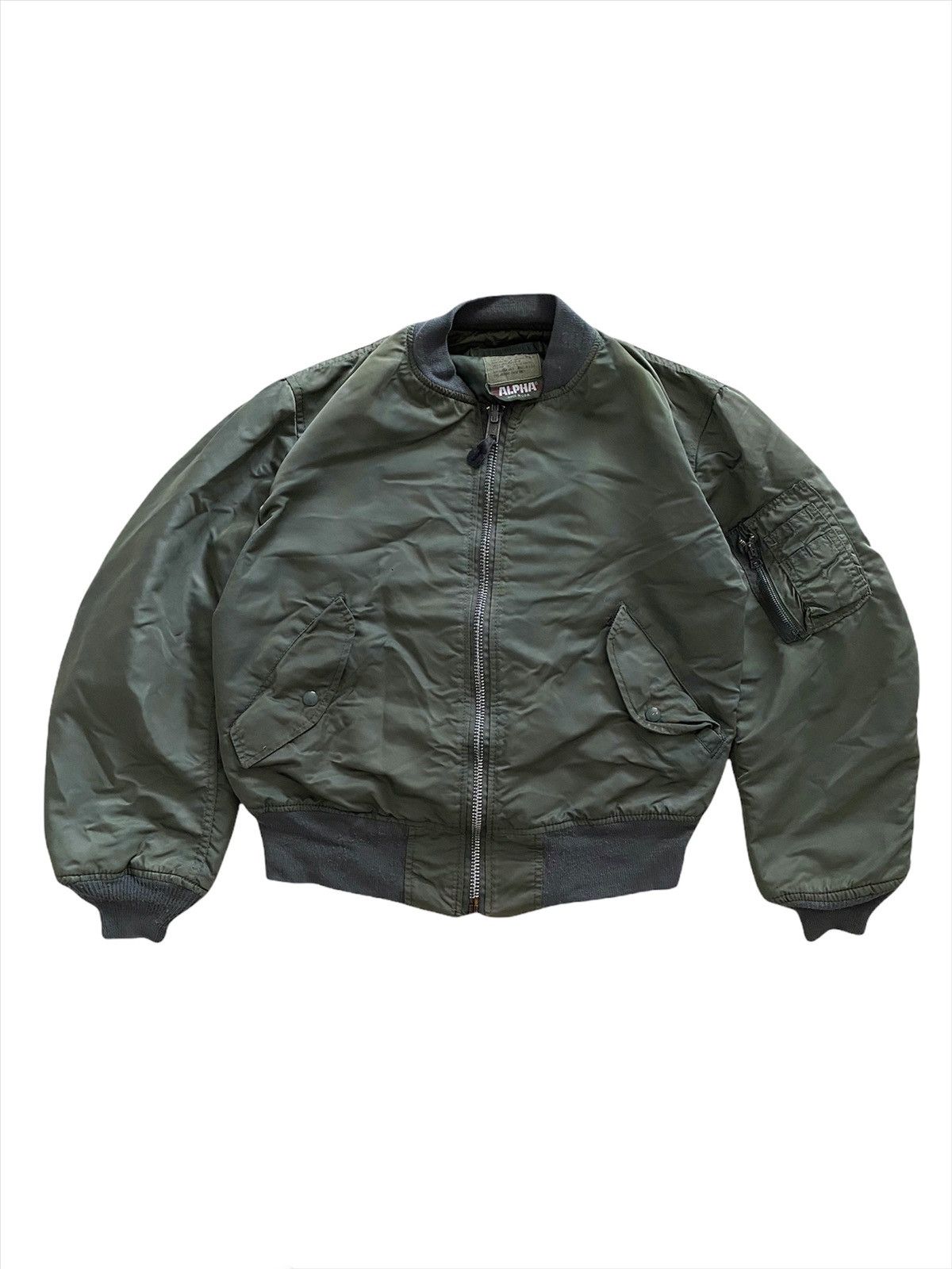 Alpha Industries ALPHA made in USA IDEAL Zipper Bomber Jacket Size US L / EU 52-54 / 3 - 4 Thumbnail