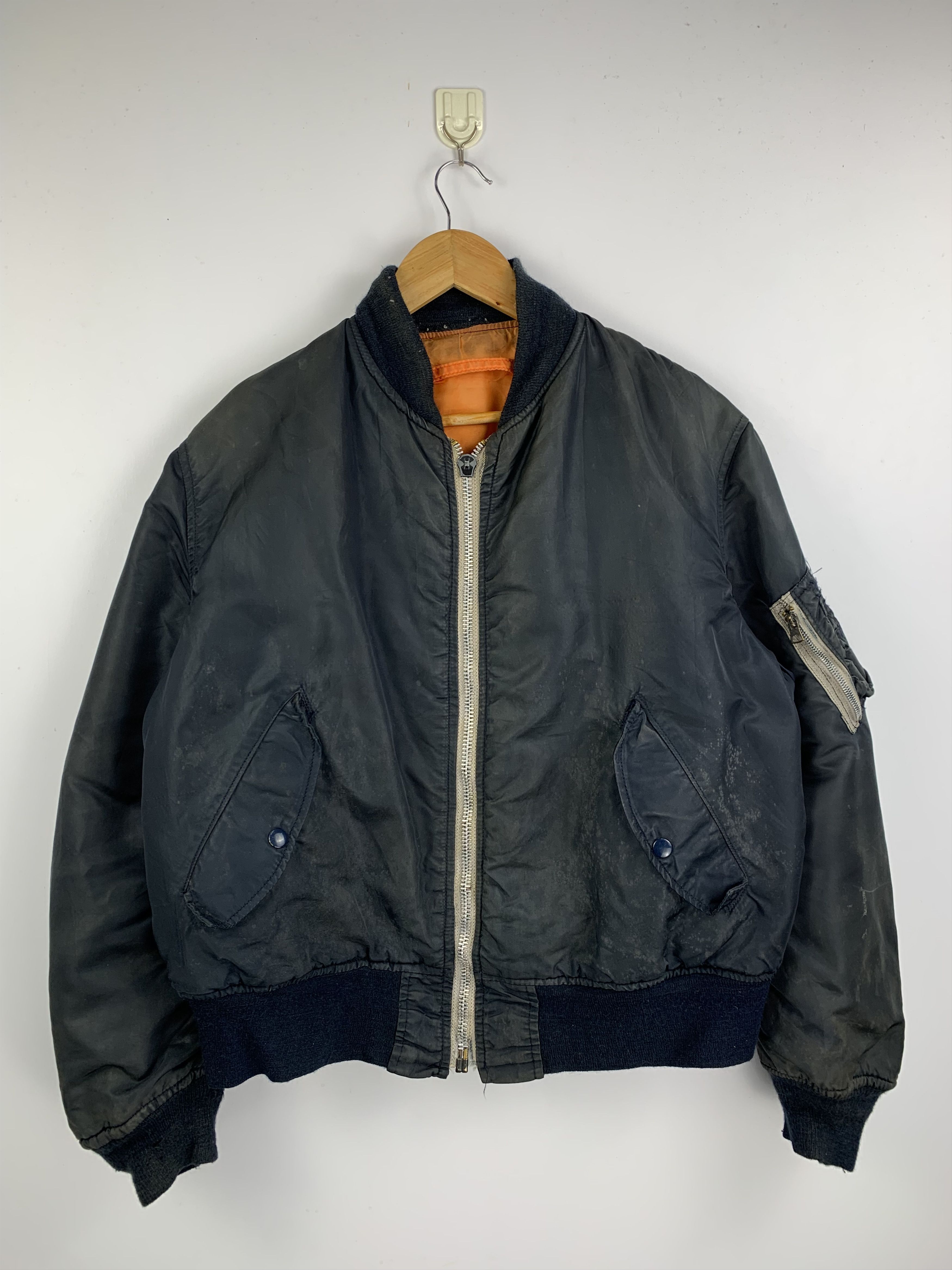 Japanese Brand Vintage Rare Japanese Military MA-1 Bomber Jacket Size US XL / EU 56 / 4 - 1 Thumbnail