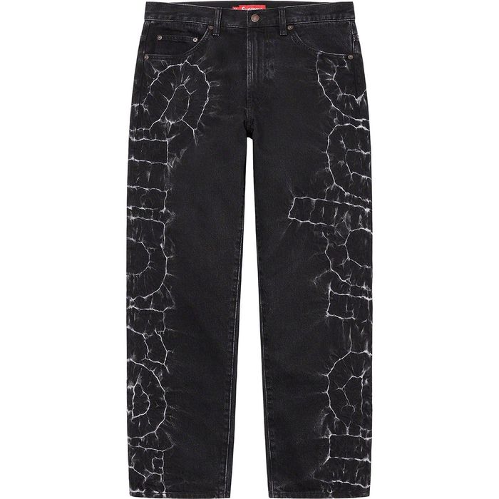 Supreme Supreme 23SS SHIBORI LOOSE FIT JEAN Black 32 | Grailed