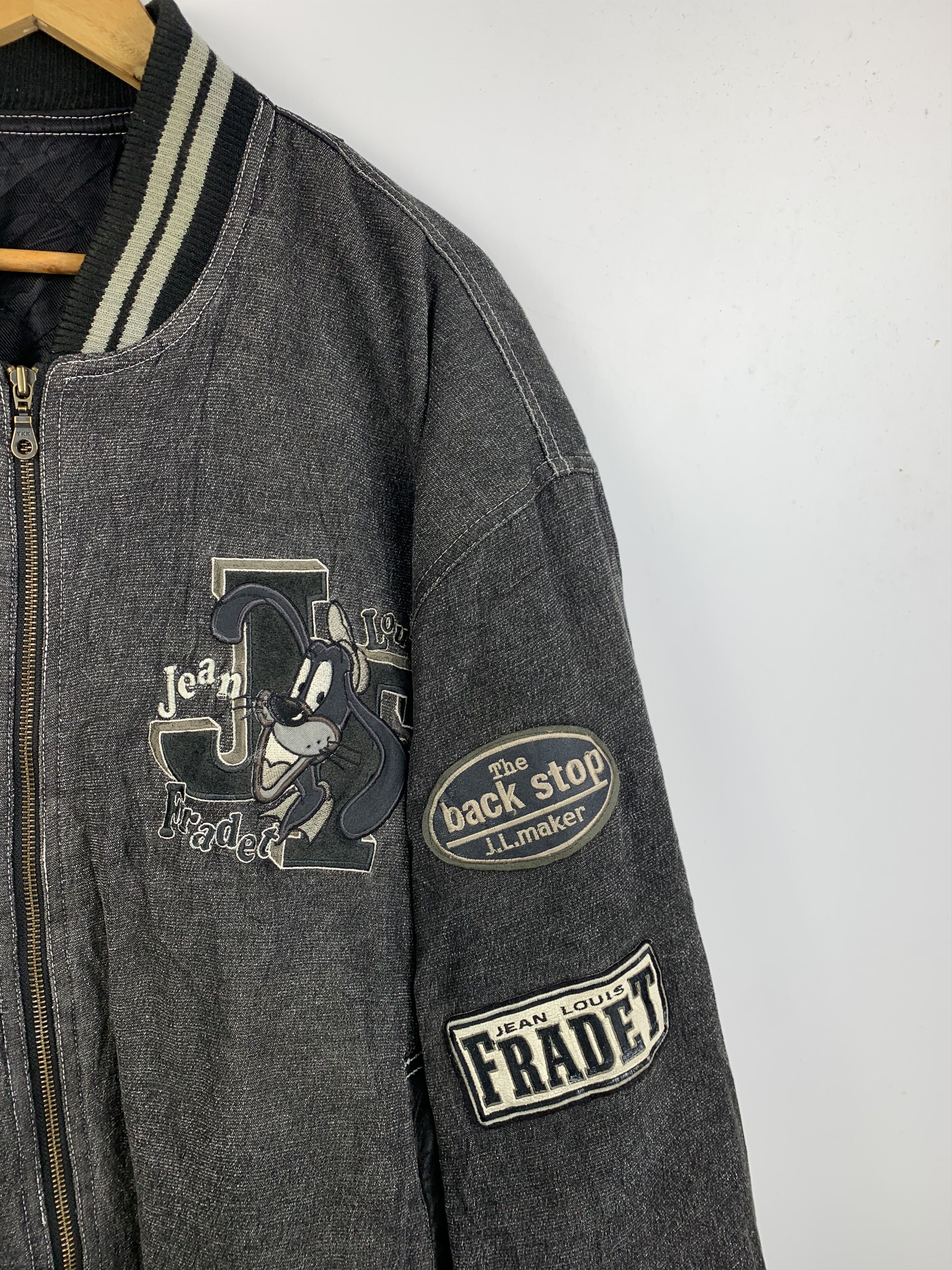 Jean-Louis Scherrer Vintage Fradet Jean Louis Patches Wool Bomber Jacket Size US XL / EU 56 / 4 - 4 Thumbnail