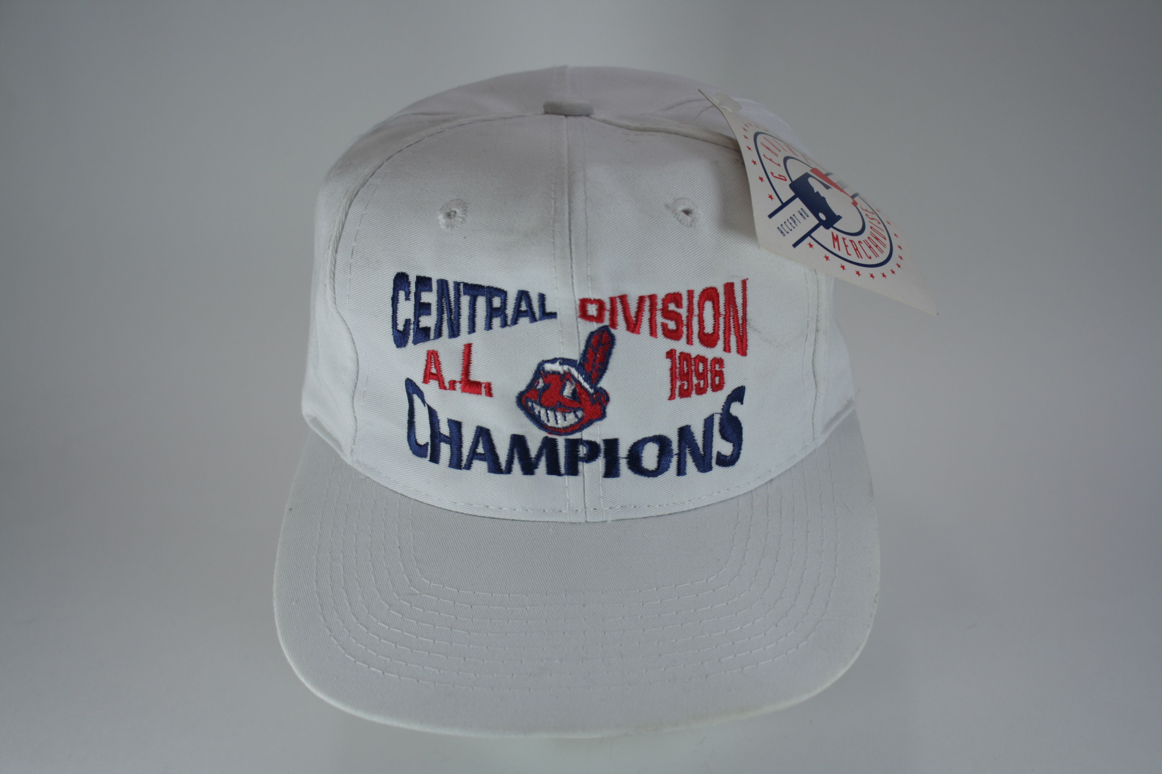 Logo 7 Cleveland Indians 1996 A.L. Central Division Champions Cap Size ONE SIZE - 1 Thumbnail