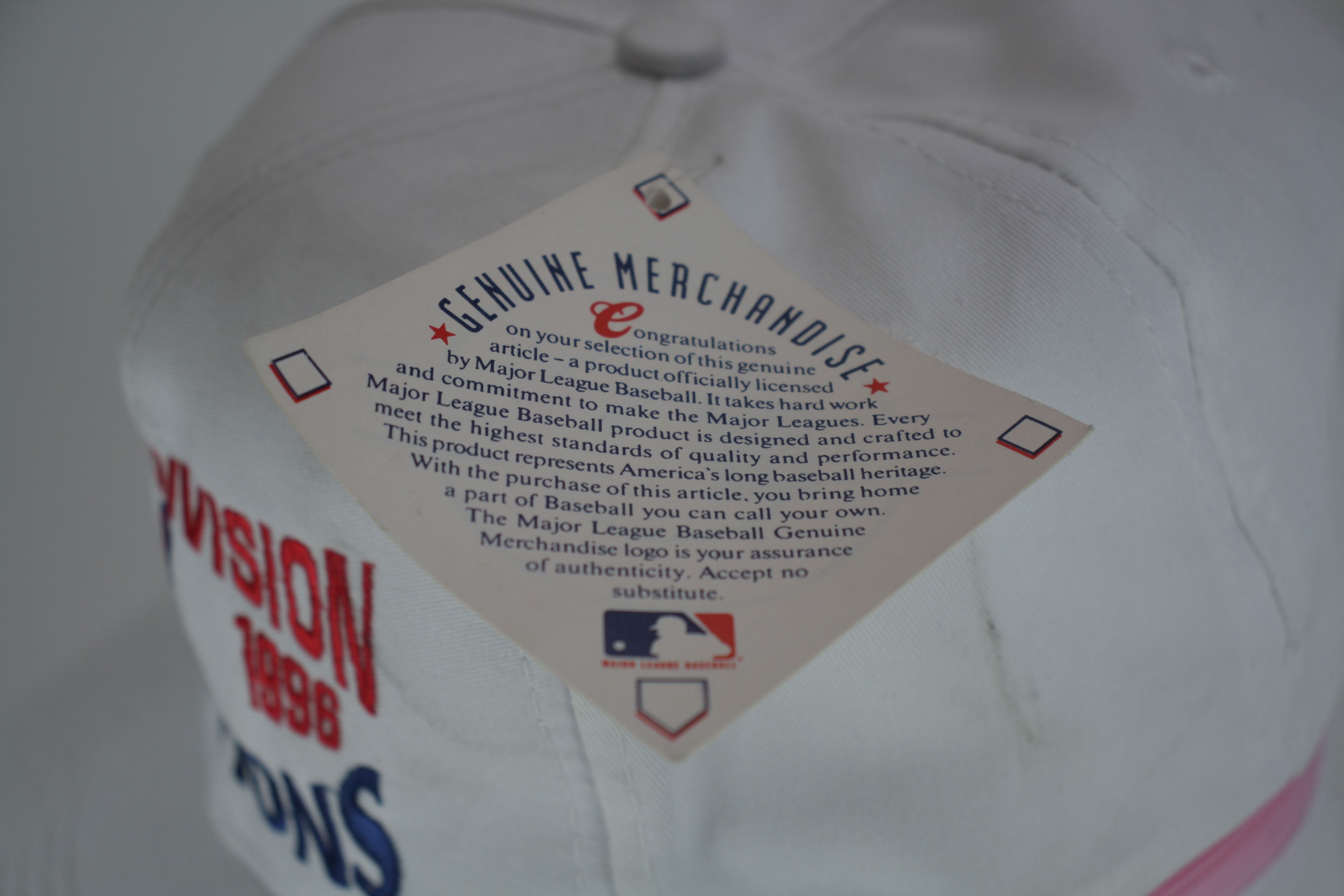 Logo 7 Cleveland Indians 1996 A.L. Central Division Champions Cap Size ONE SIZE - 7 Thumbnail