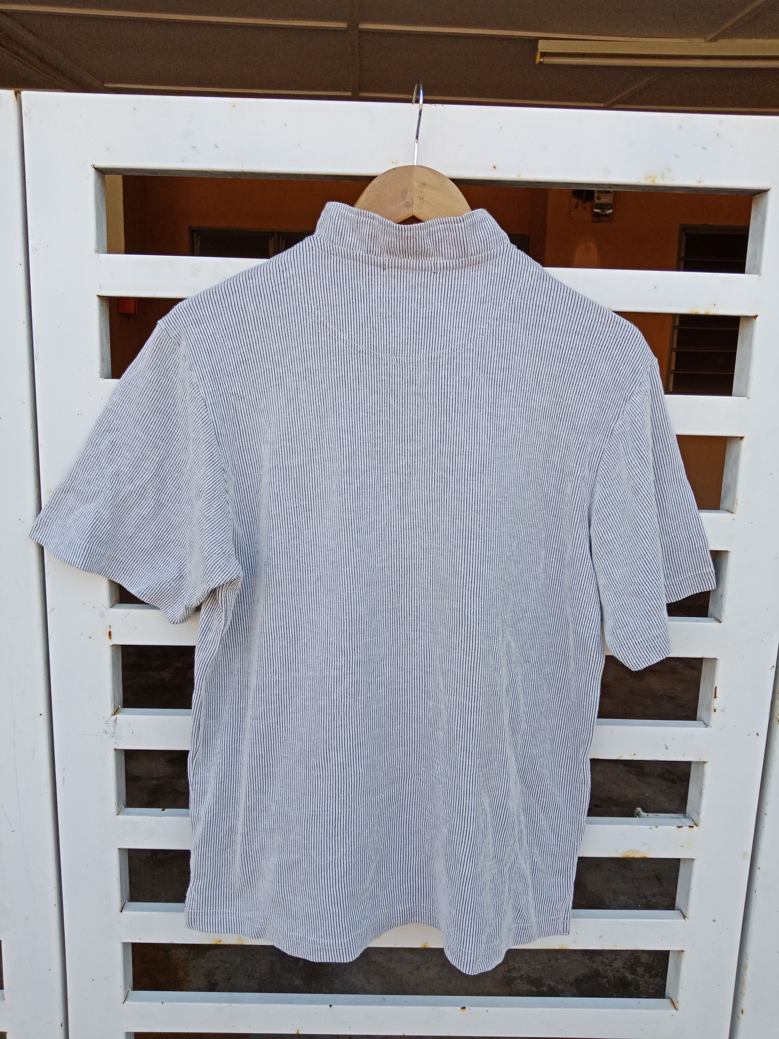 Japanese Brand × Y's for Men × Yohji Yamamoto Yohji Yamamoto Sacsny Y'saacs Pullover Stripe Shirt Size US M / EU 48-50 / 2 - 2 Thumbnail