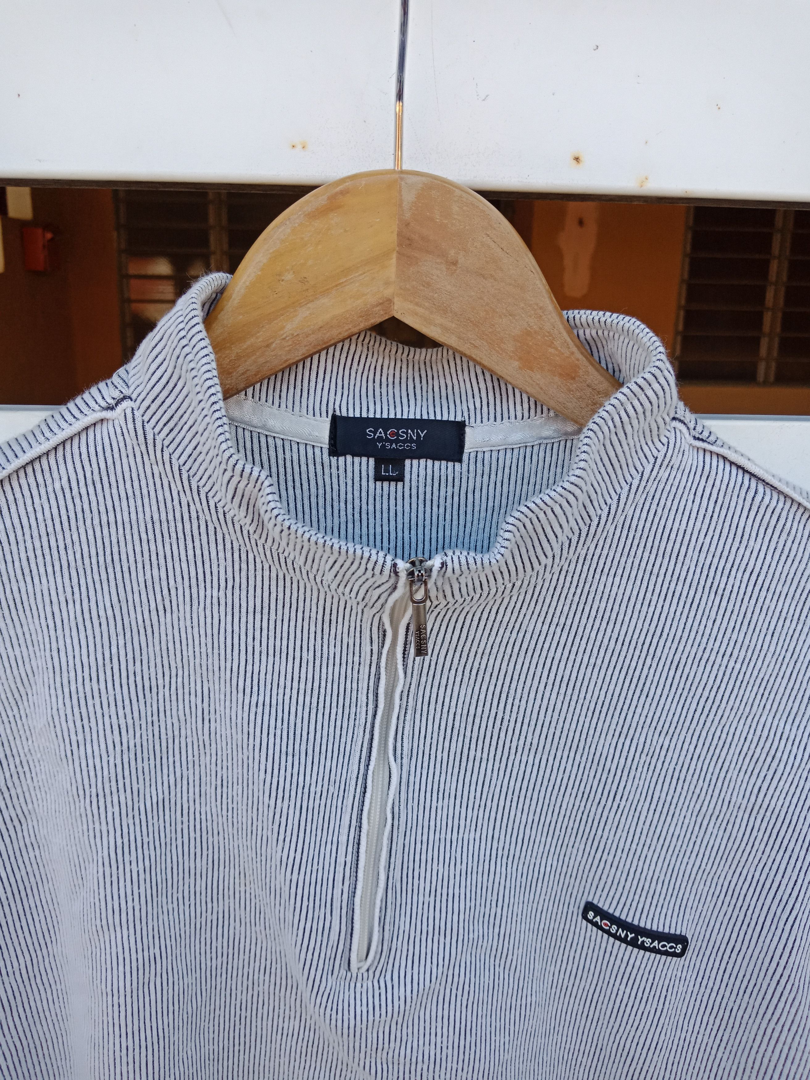 Japanese Brand × Y's for Men × Yohji Yamamoto Yohji Yamamoto Sacsny Y'saacs Pullover Stripe Shirt Size US M / EU 48-50 / 2 - 8 Thumbnail