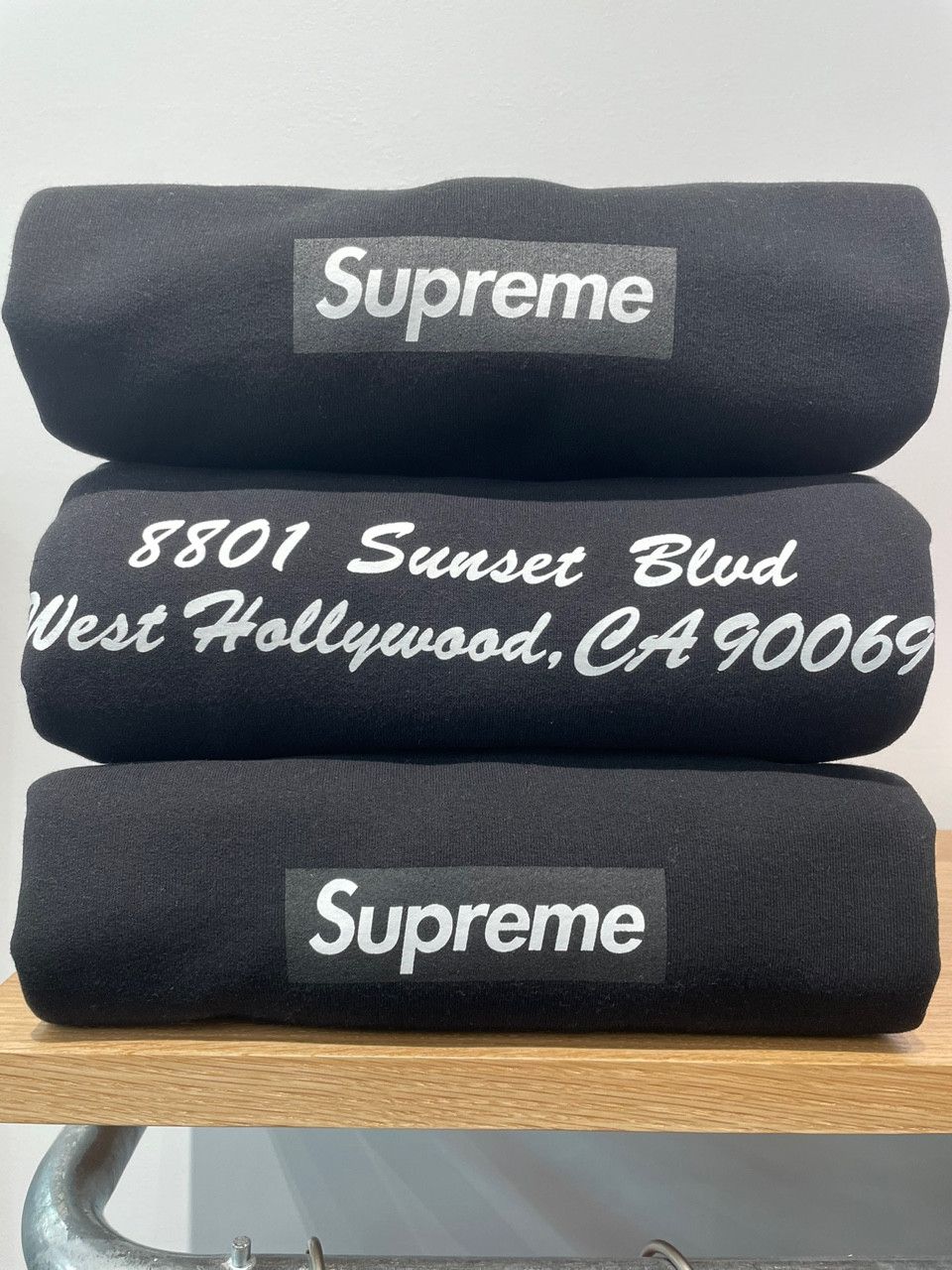 image of Supreme West Hollywood Box Logo Hooded Sweatshirt L In Hand in Black, Men's (Size Large)