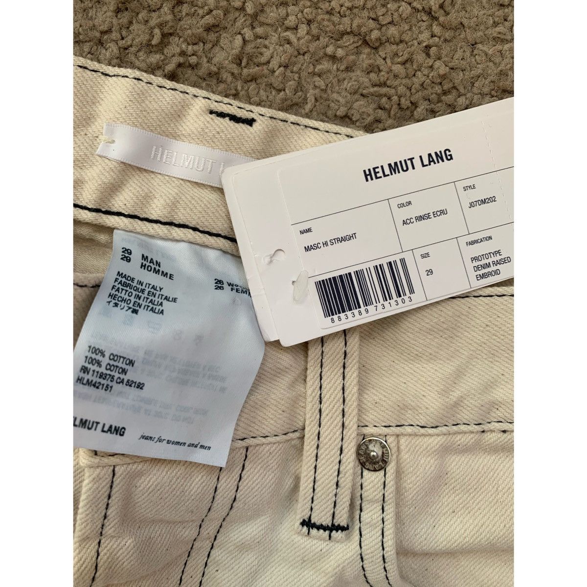 Helmut Lang HELMUT LANG MASC HI EMBROIDERED LOGO JEANS Size US 29 - 17 Thumbnail