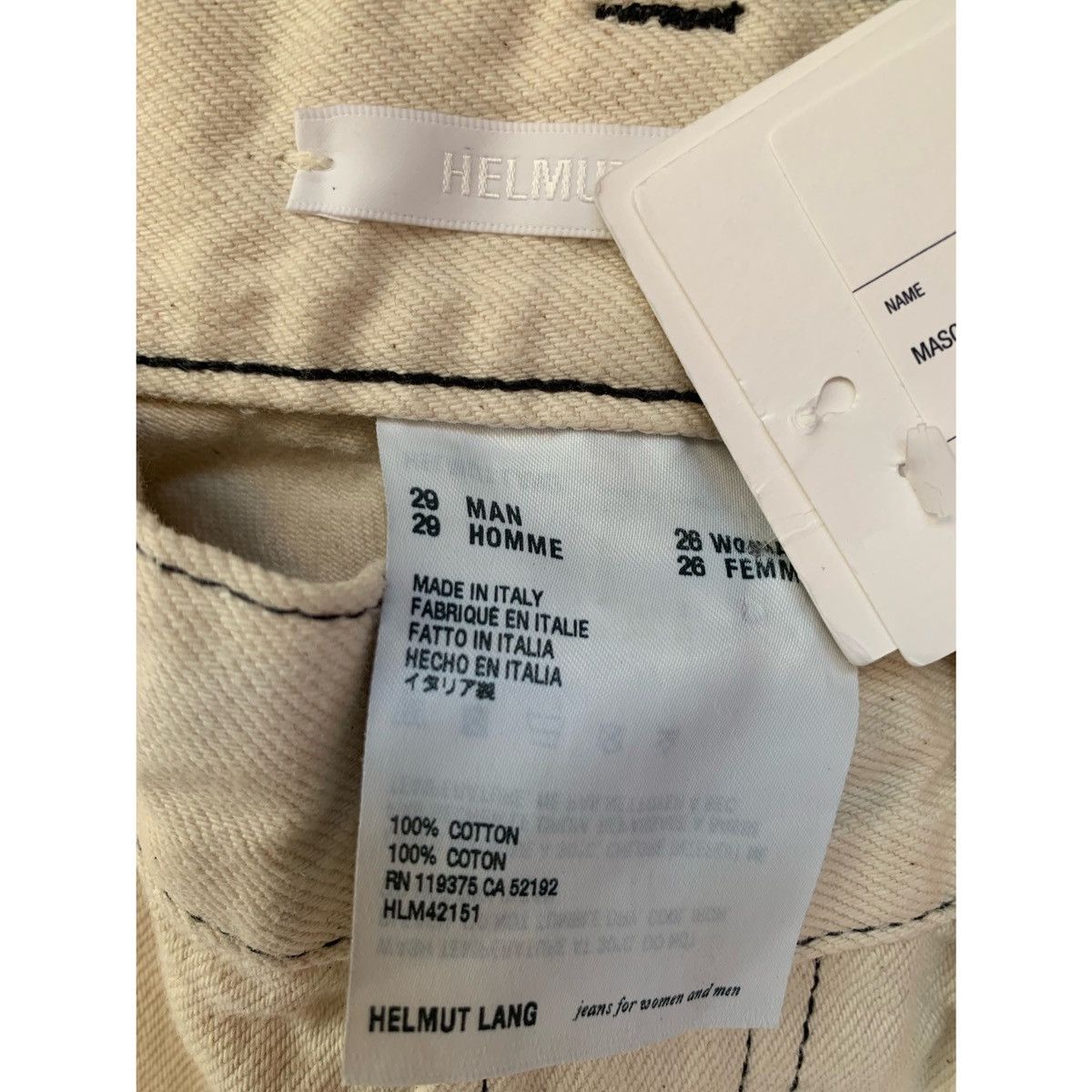 Helmut Lang HELMUT LANG MASC HI EMBROIDERED LOGO JEANS Size US 29 - 18 Thumbnail