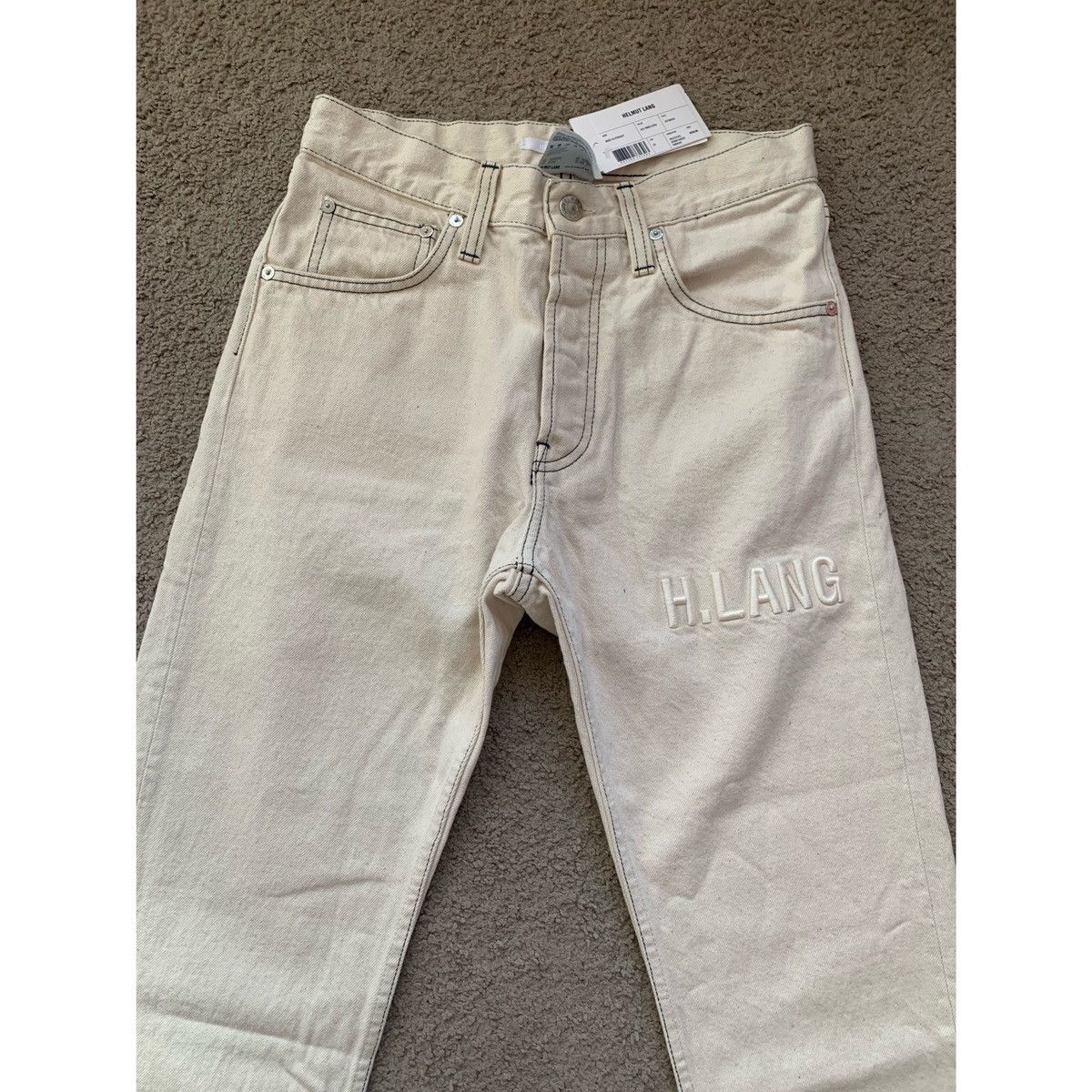 Helmut Lang HELMUT LANG MASC HI EMBROIDERED LOGO JEANS Size US 29 - 2 Thumbnail