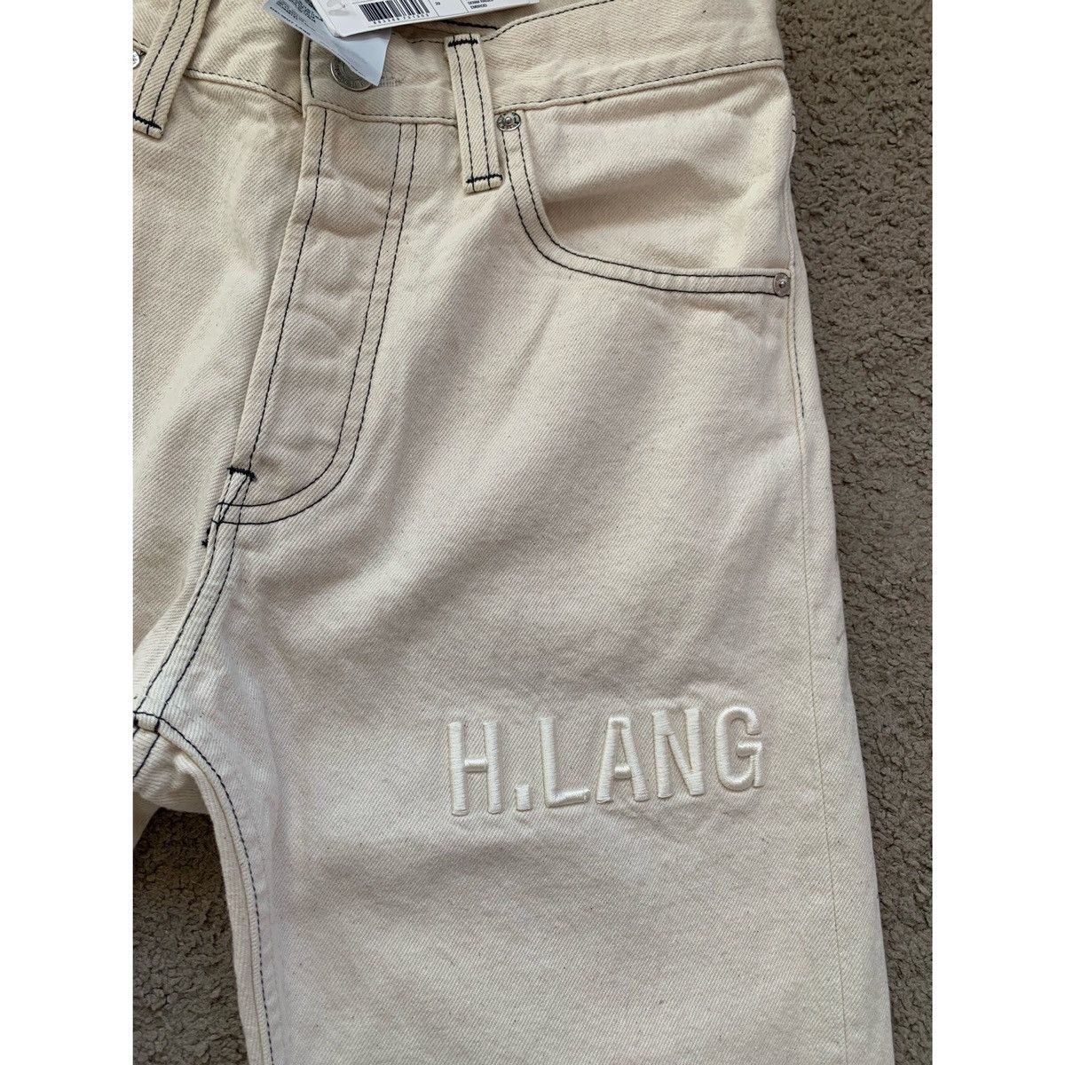 Helmut Lang HELMUT LANG MASC HI EMBROIDERED LOGO JEANS Size US 29 - 8 Thumbnail